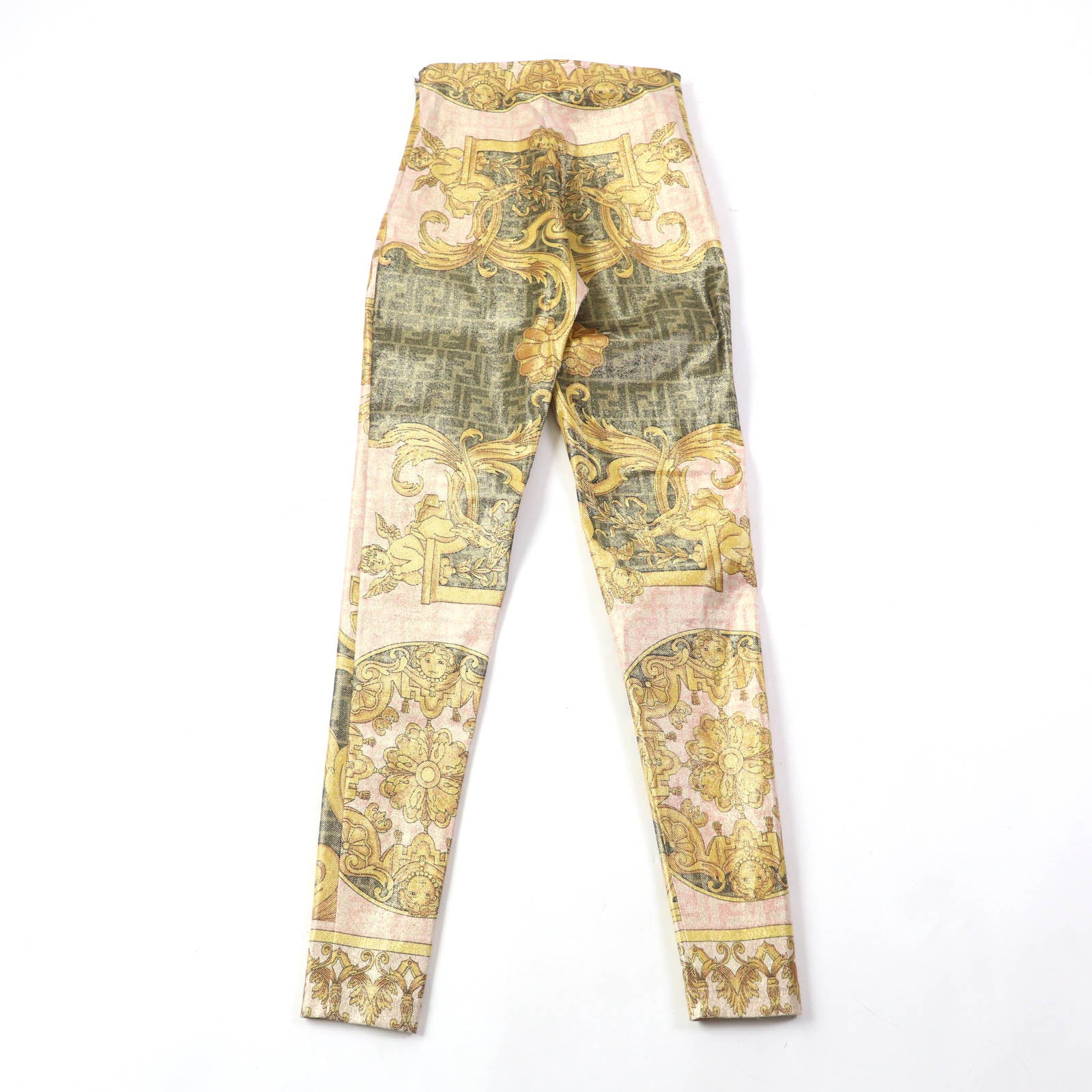 Fendi FF Logo Baroque Leggings Pants Multi 36