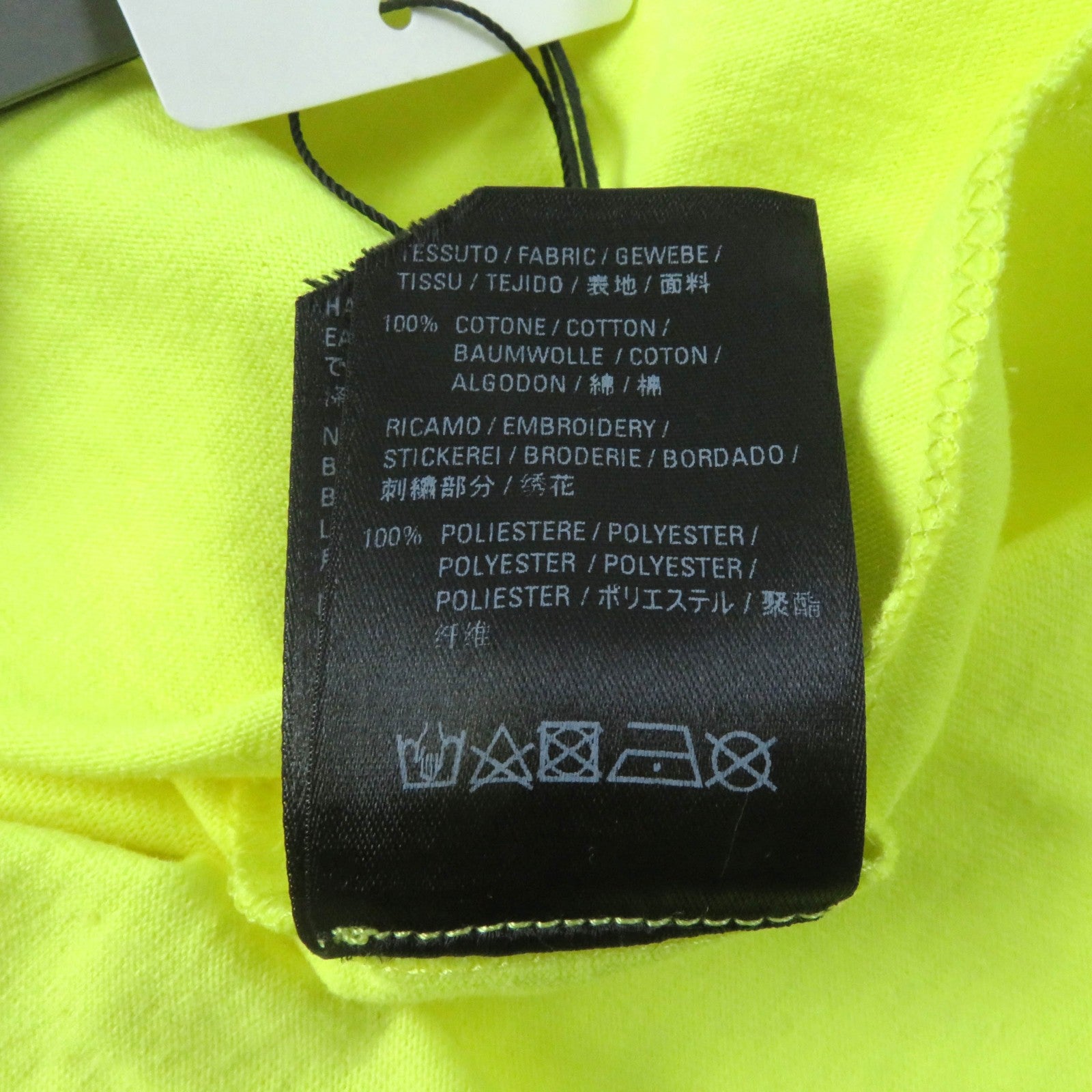 Balenciaga Cotton Logo Crew Neck T-Shirt Yellow S