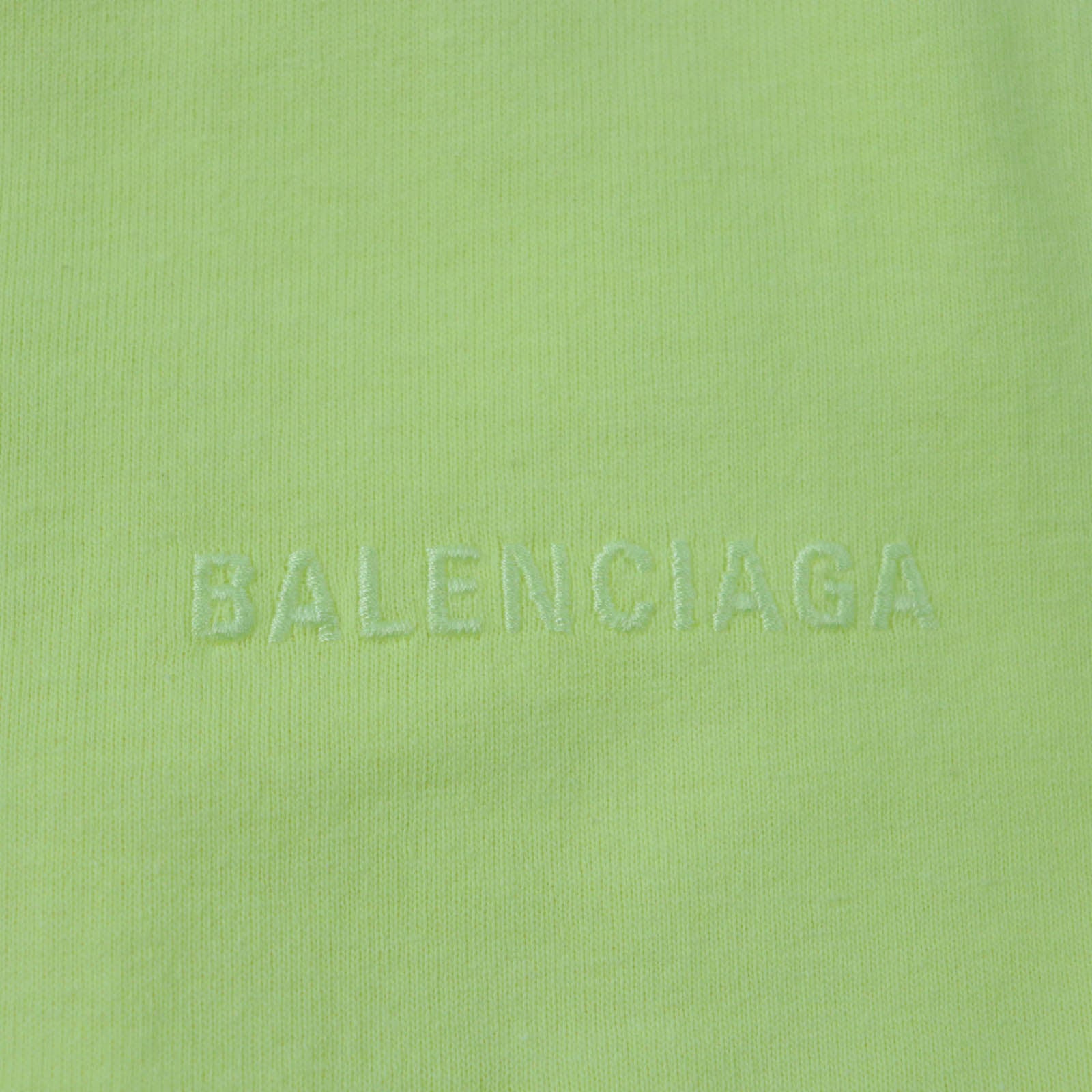 Balenciaga Cotton Logo Crew Neck T-Shirt Yellow S