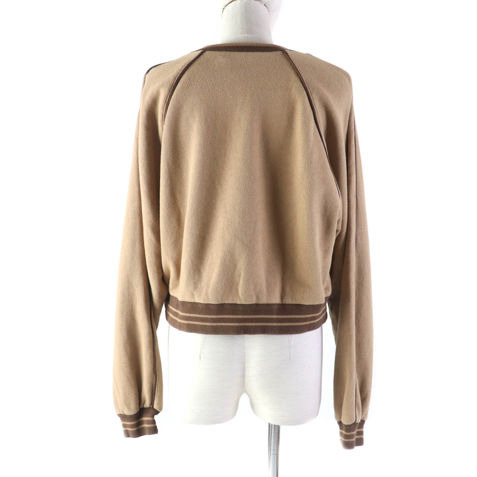 GUCCI Embroidered Cotton Sweatshirt Brown L