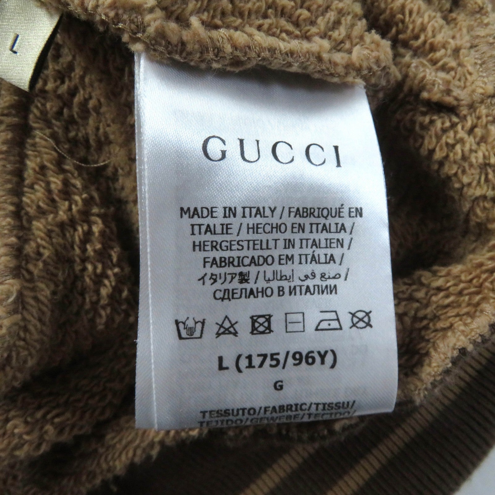 GUCCI Embroidered Cotton Sweatshirt Brown L