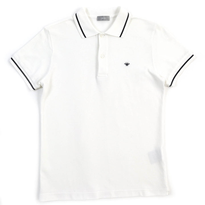 Dior Cotton Pique Bee Embroidery Polo Shirt XS