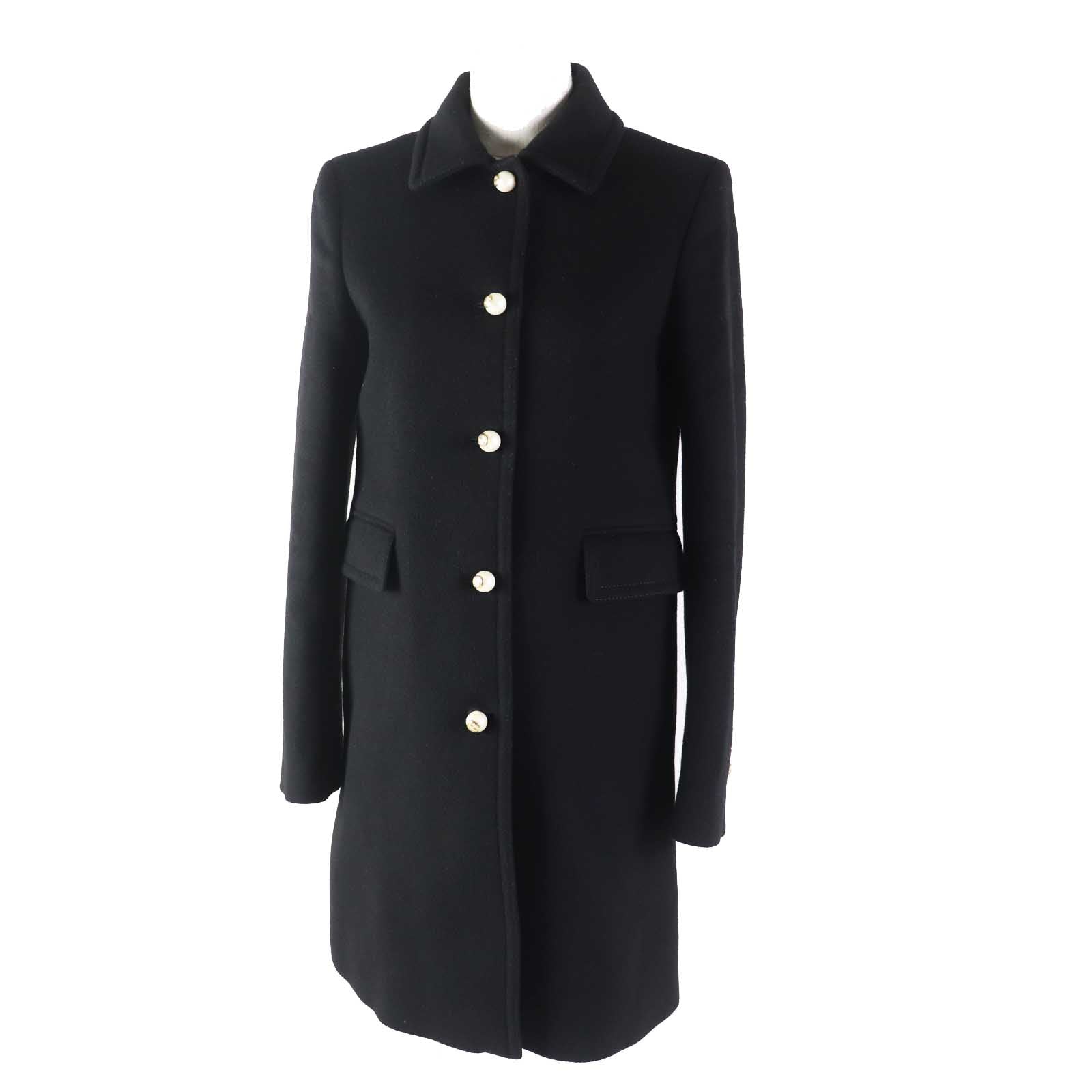 Gucci Wool Rayon Coat with Pearl Buttons