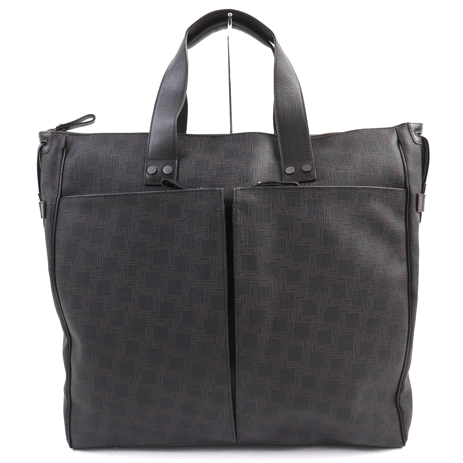 Dunhill D-EIGHT Logo Leather Tote Bag