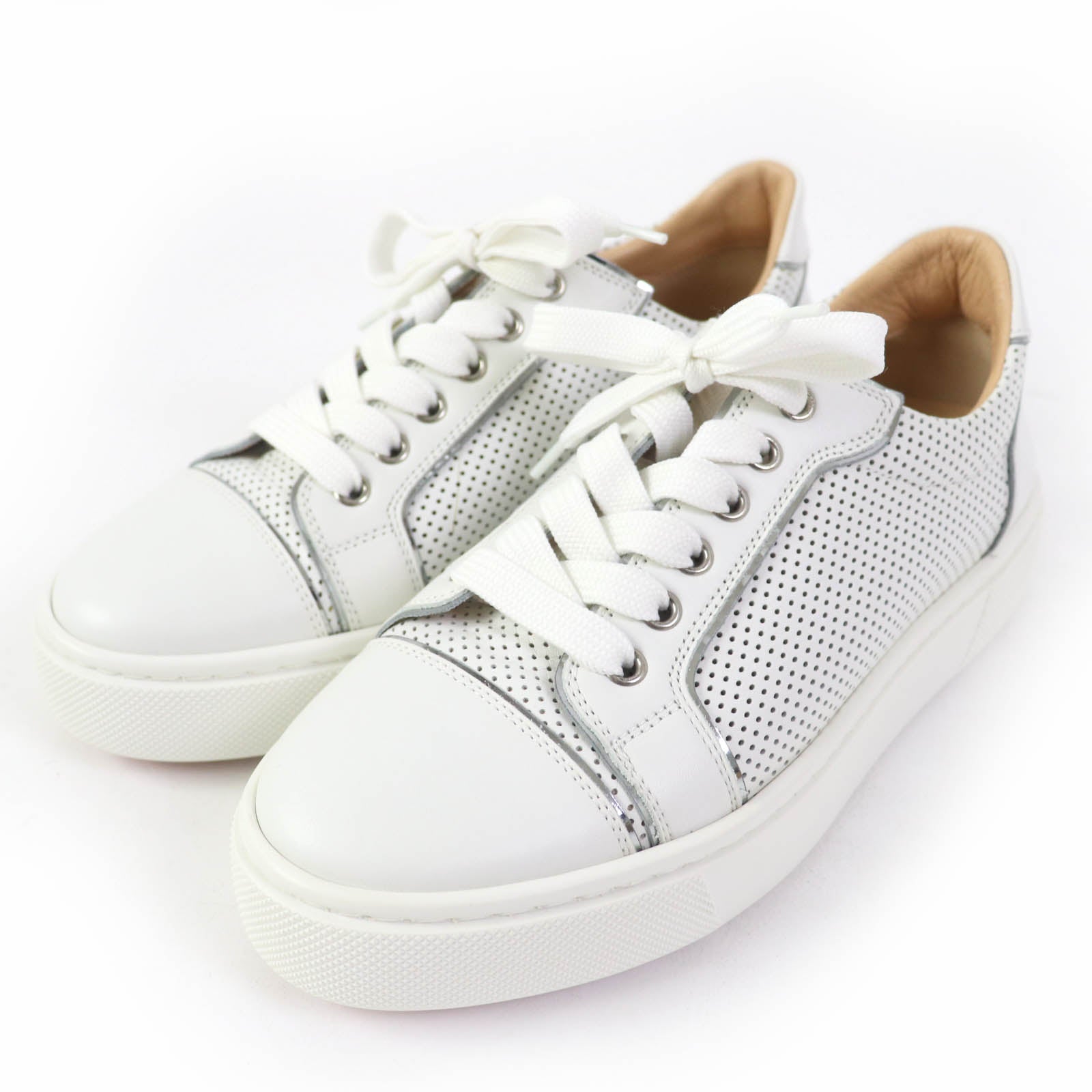 Christian Louboutin Fun Vieira Perforated Leather Sneakers