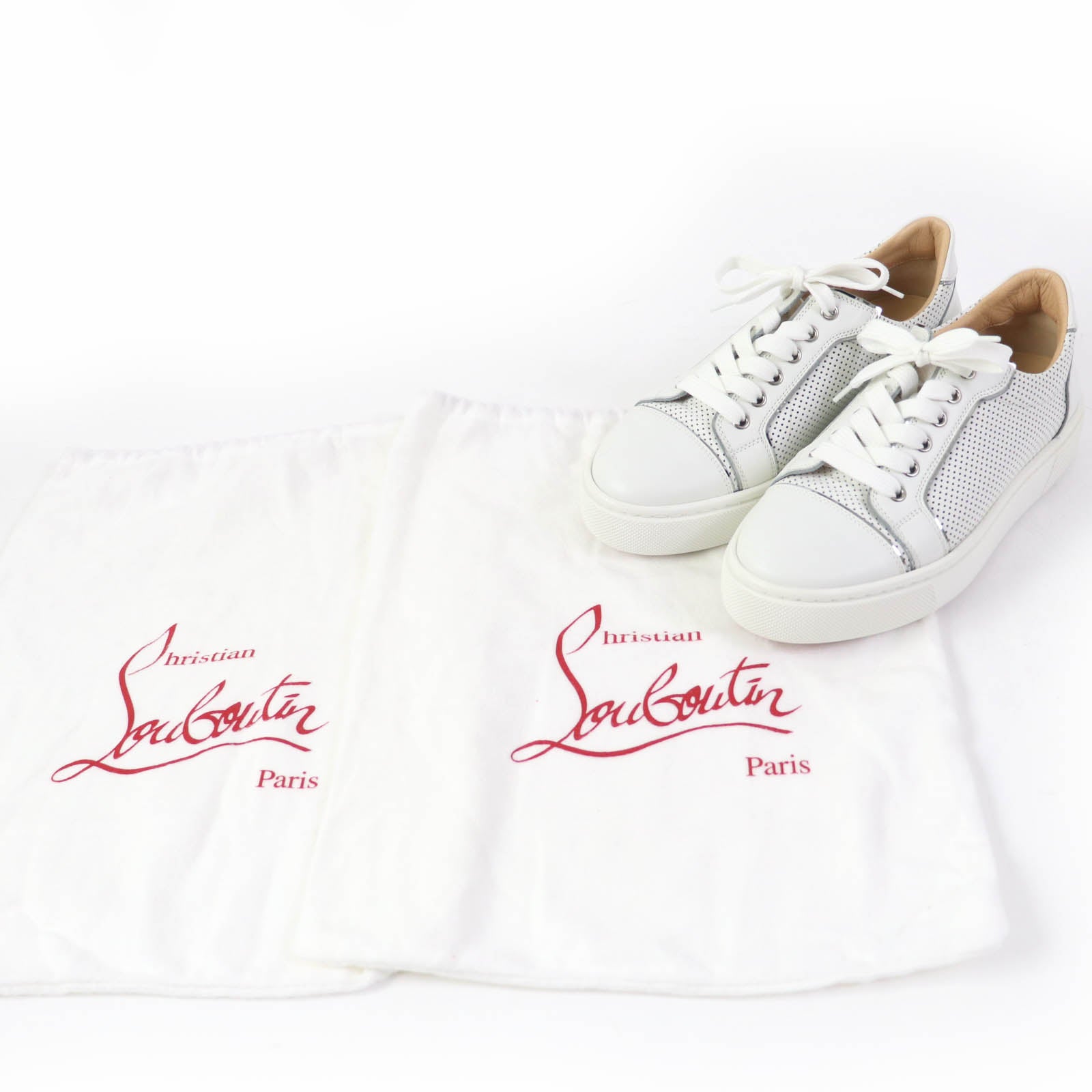 Christian Louboutin Fun Vieira Perforated Leather Sneakers