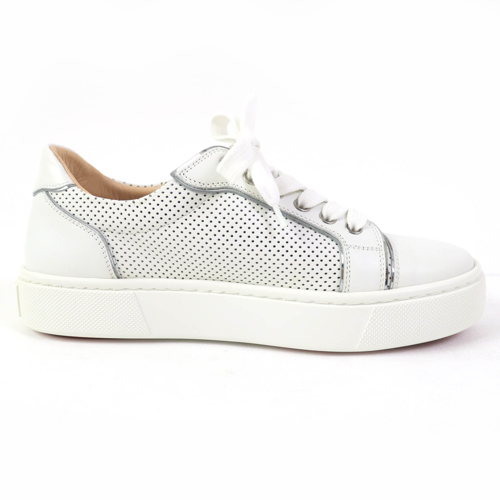 Christian Louboutin Fun Vieira Perforated Leather Sneakers