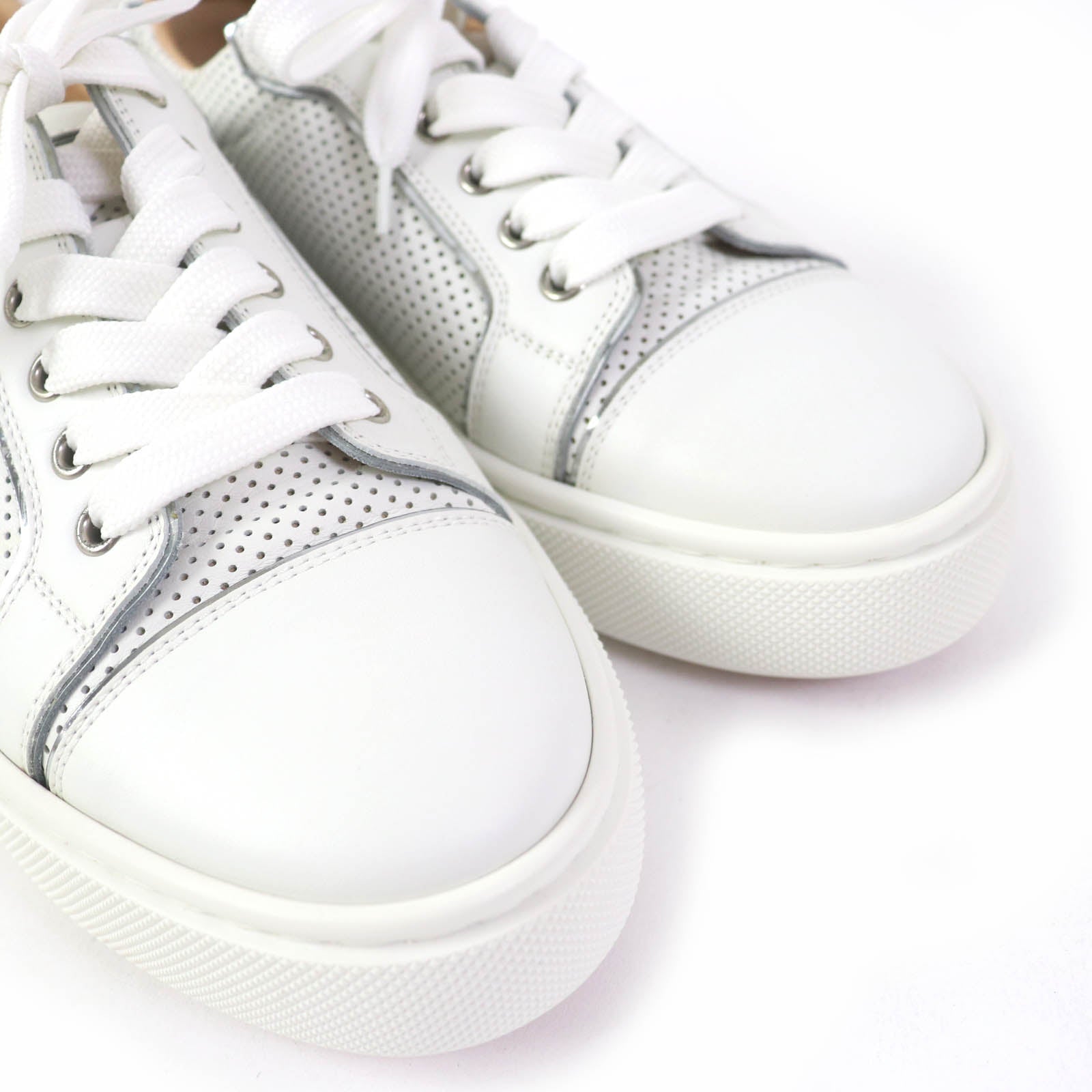 Christian Louboutin Fun Vieira Perforated Leather Sneakers