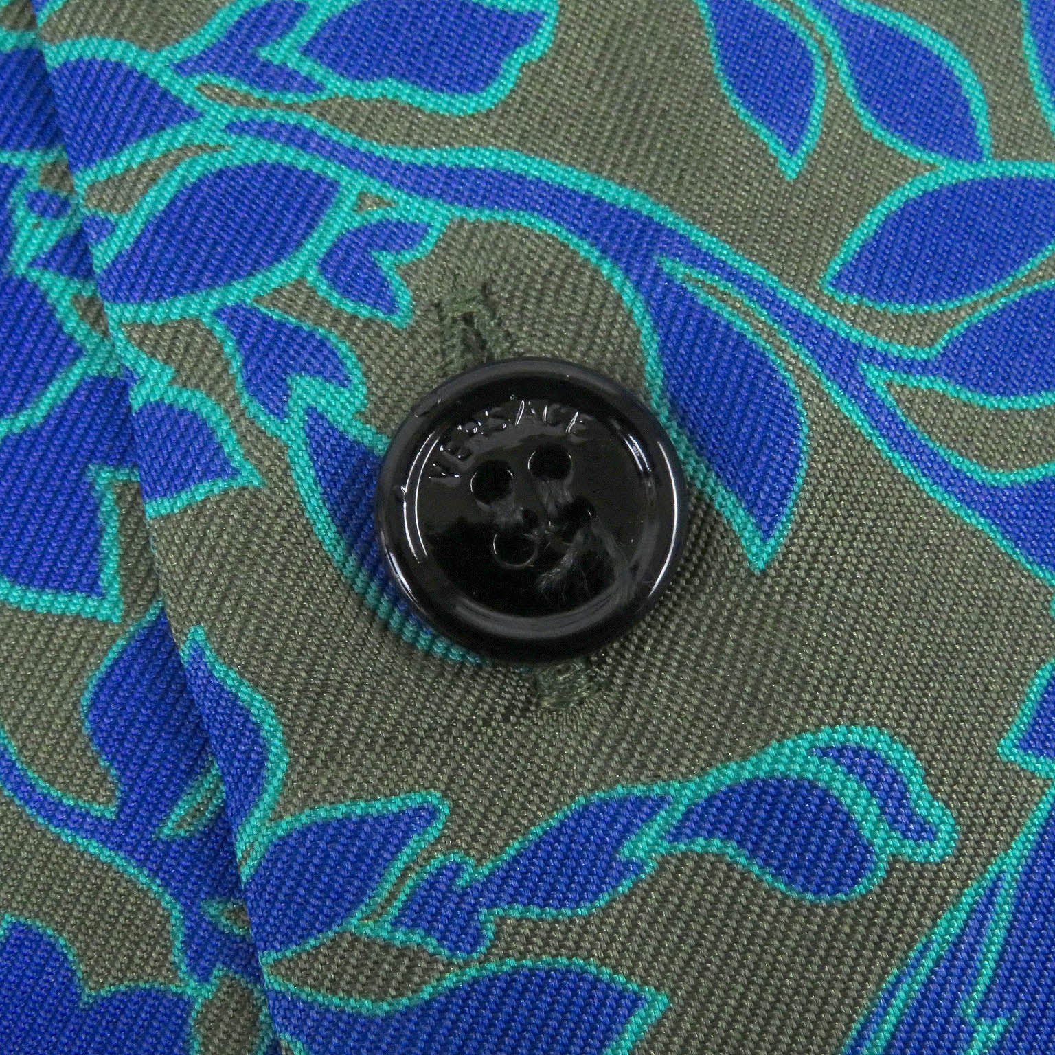 Versace Silk Baroque Logo Bowling Shirt