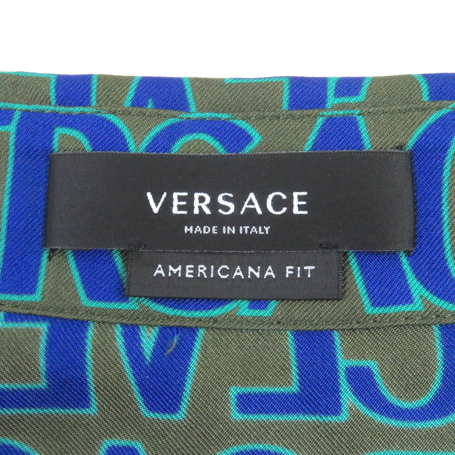 Versace Silk Baroque Logo Bowling Shirt