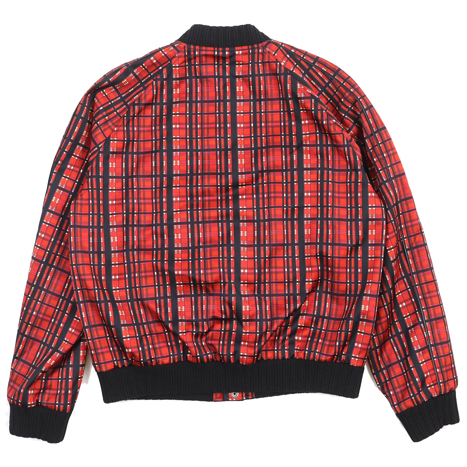 Saint Laurent Madras Check Satin Teddy Jacket