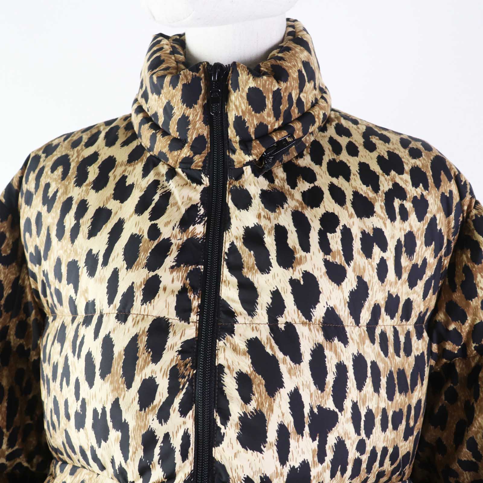 Balenciaga Leopard Print Padded Jacket Women