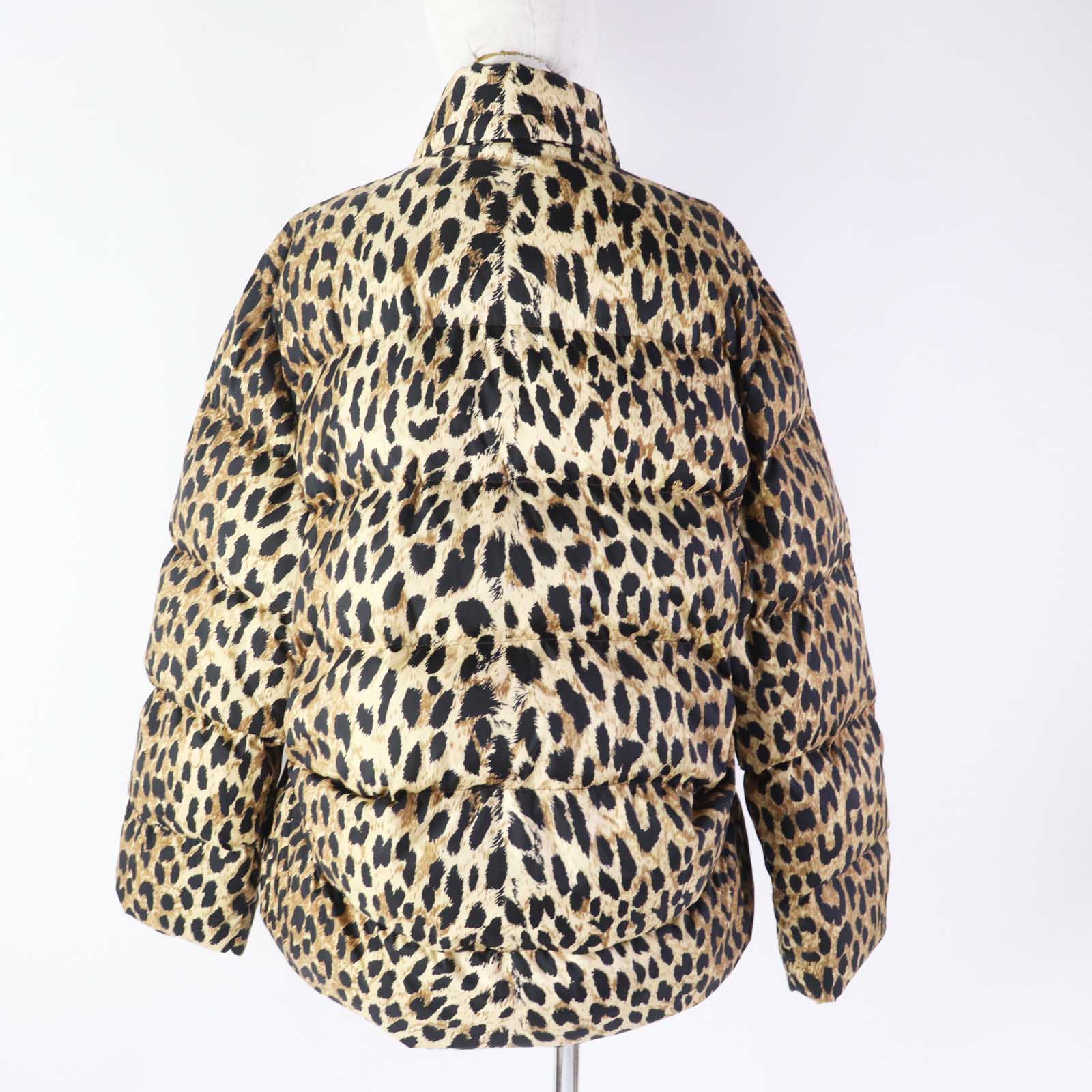 Balenciaga Leopard Print Padded Jacket Women