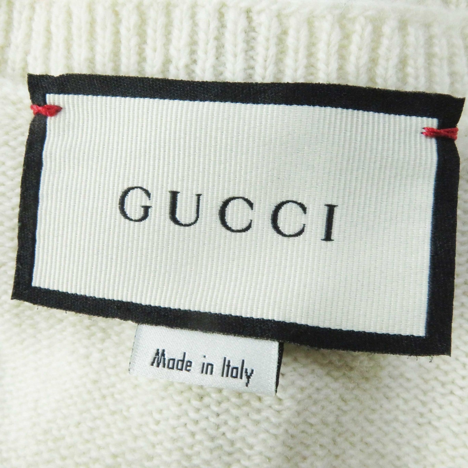 GUCCI Wool G Embroidery Knit Dress Ivory S