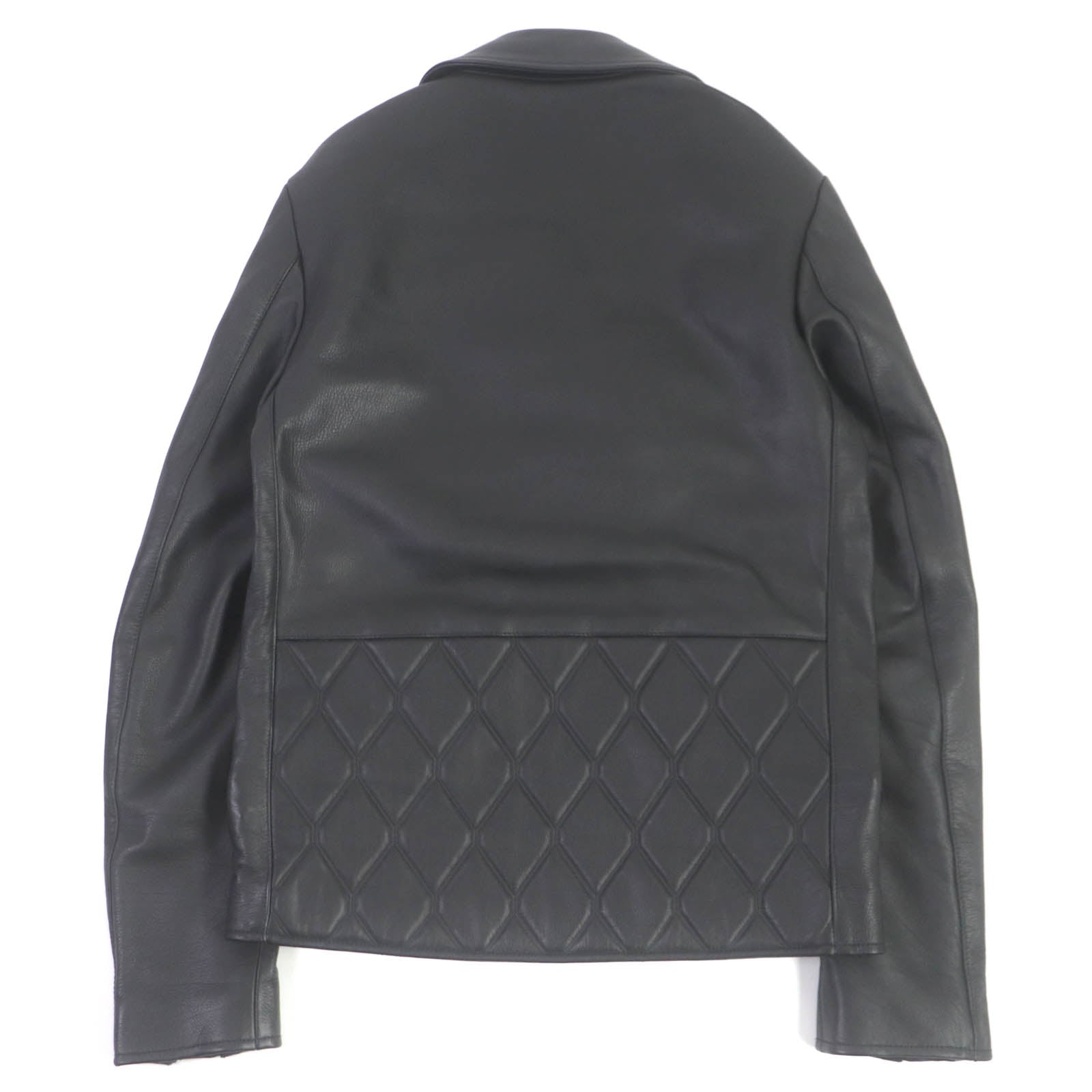 Balenciaga Leather Double Riders Jacket Black