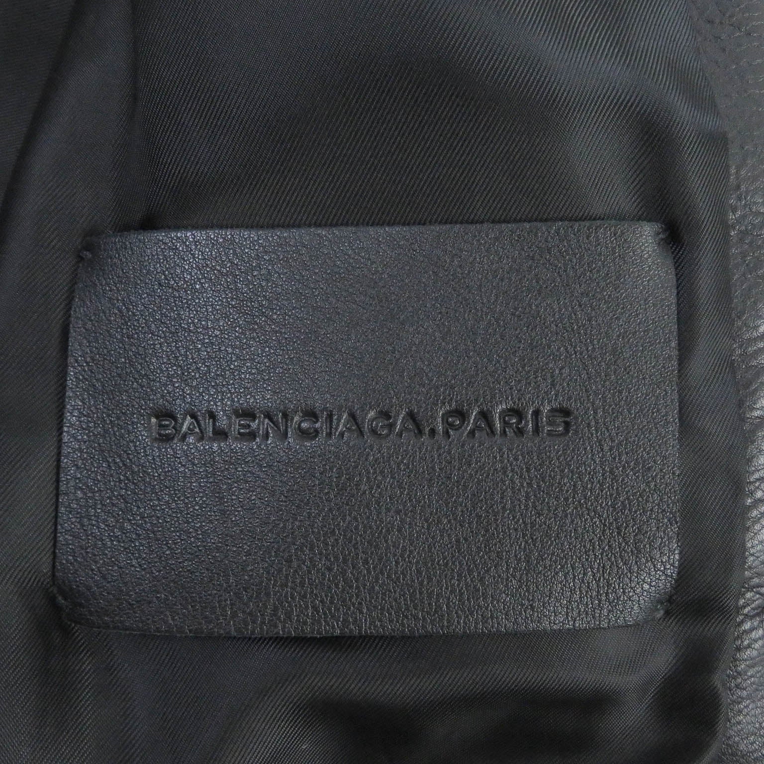 Balenciaga Leather Double Riders Jacket Black