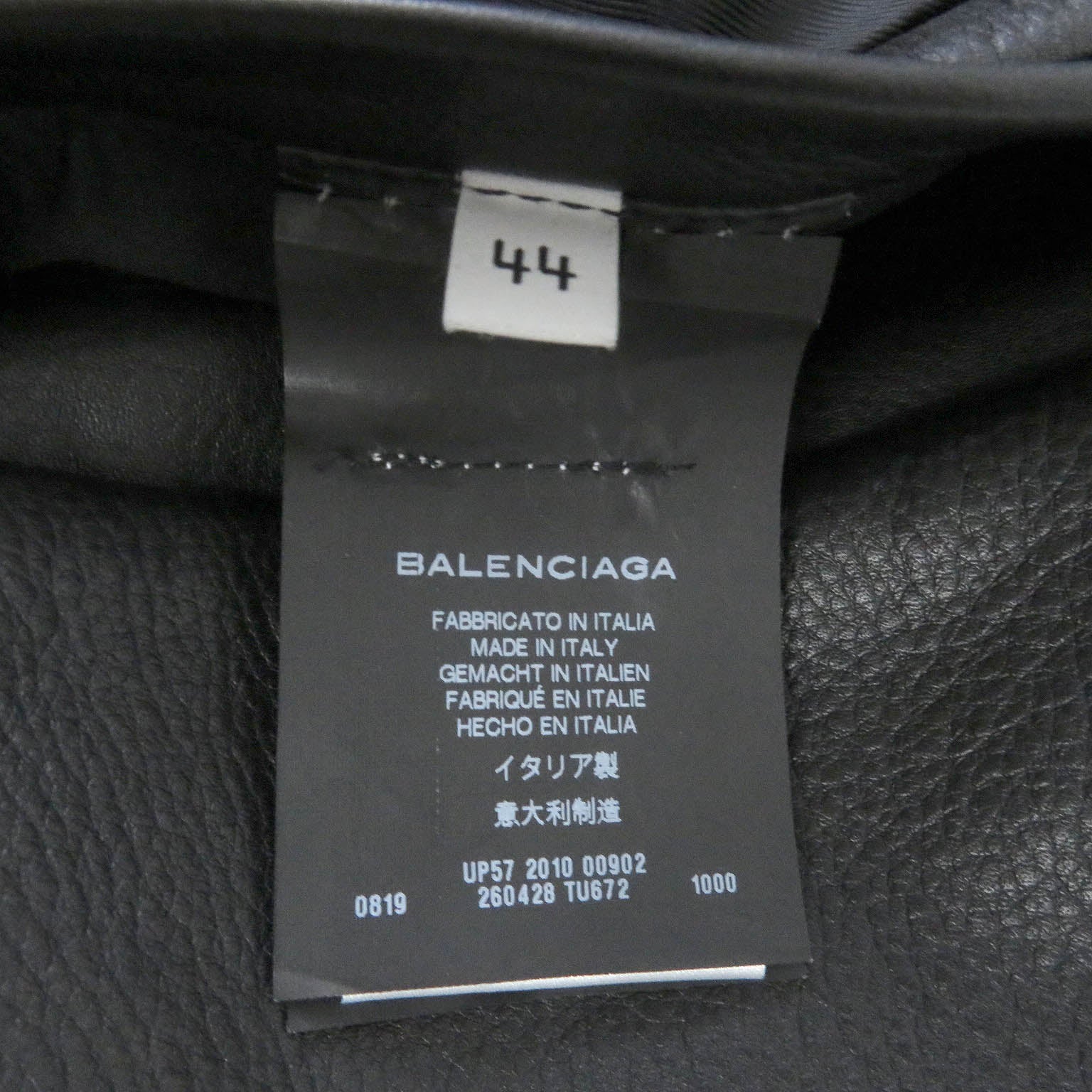 Balenciaga Leather Double Riders Jacket Black