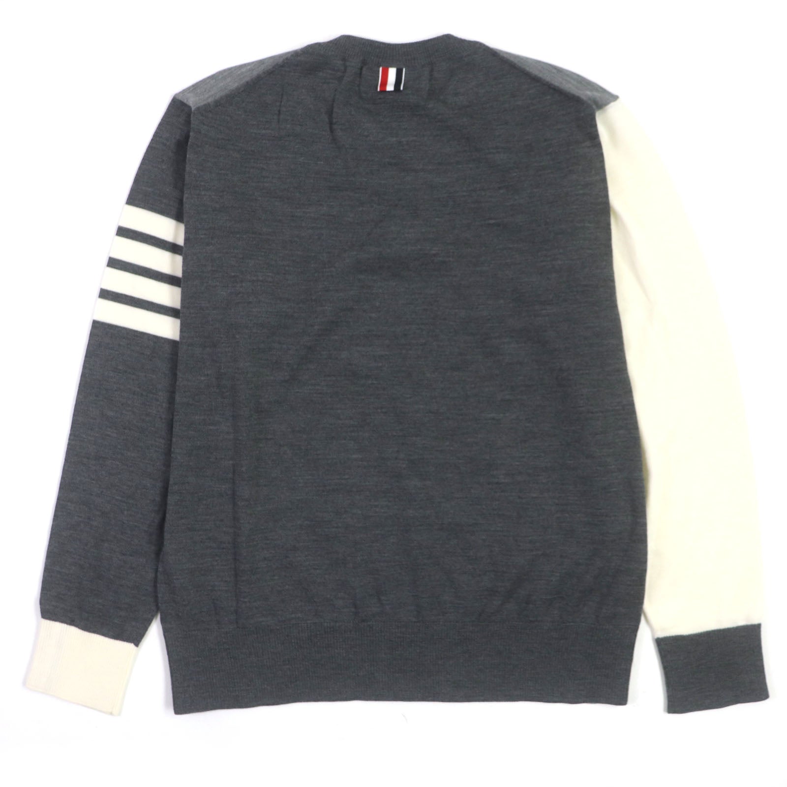 Thom Browne Funmix Merino 4-Bar Pullover Gray