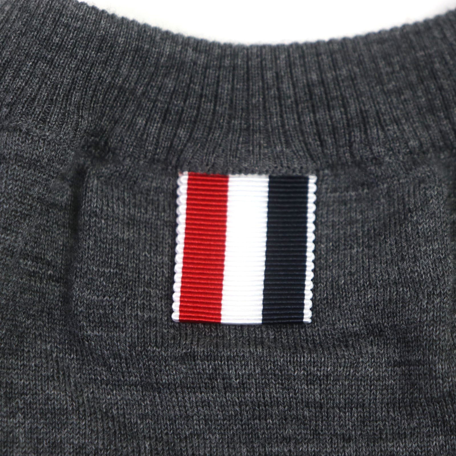 Thom Browne Funmix Merino 4-Bar Pullover Gray