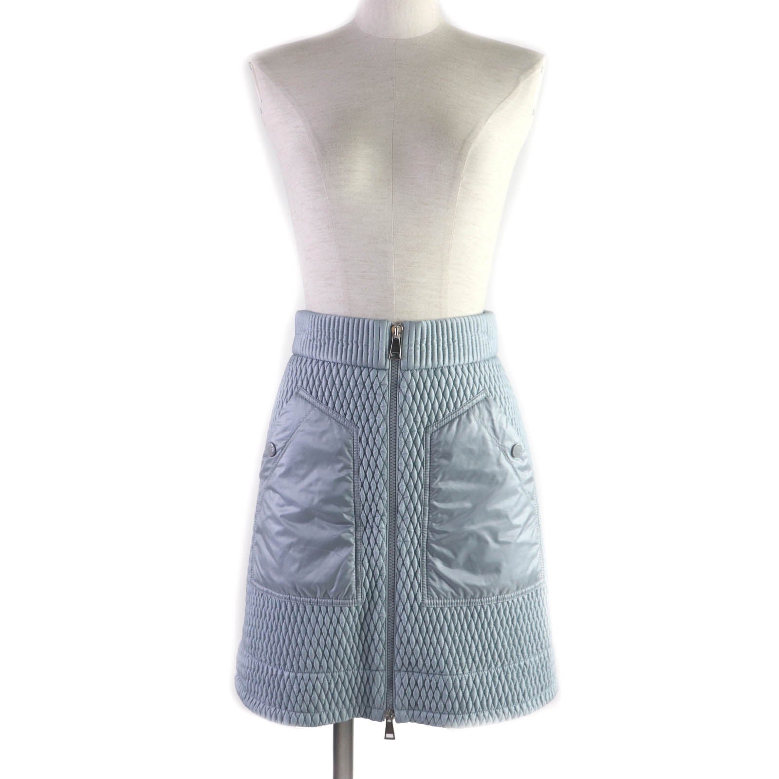 Moncler GONNA Nylon Skirt Light Blue Women