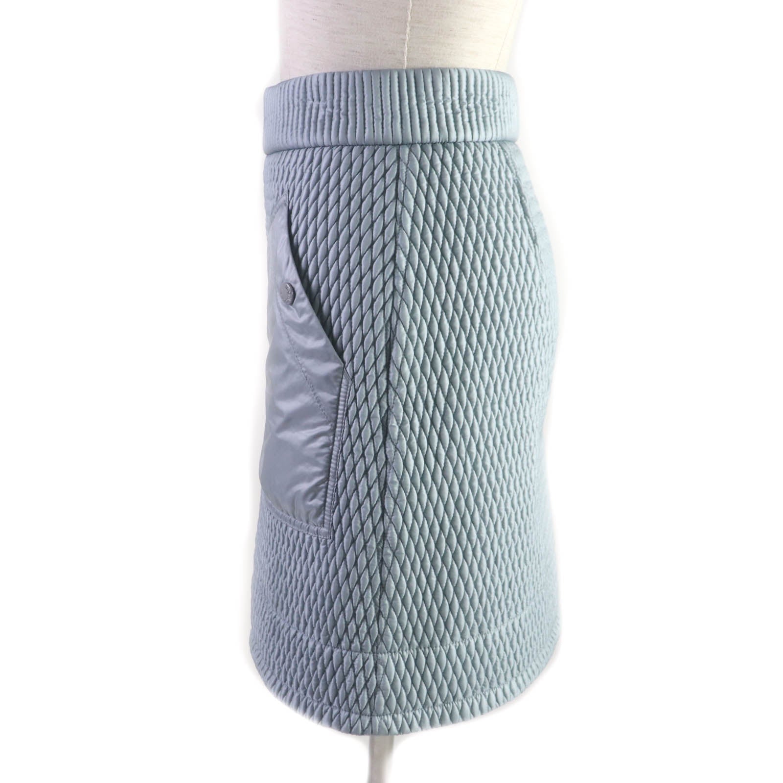 Moncler GONNA Nylon Skirt Light Blue Women