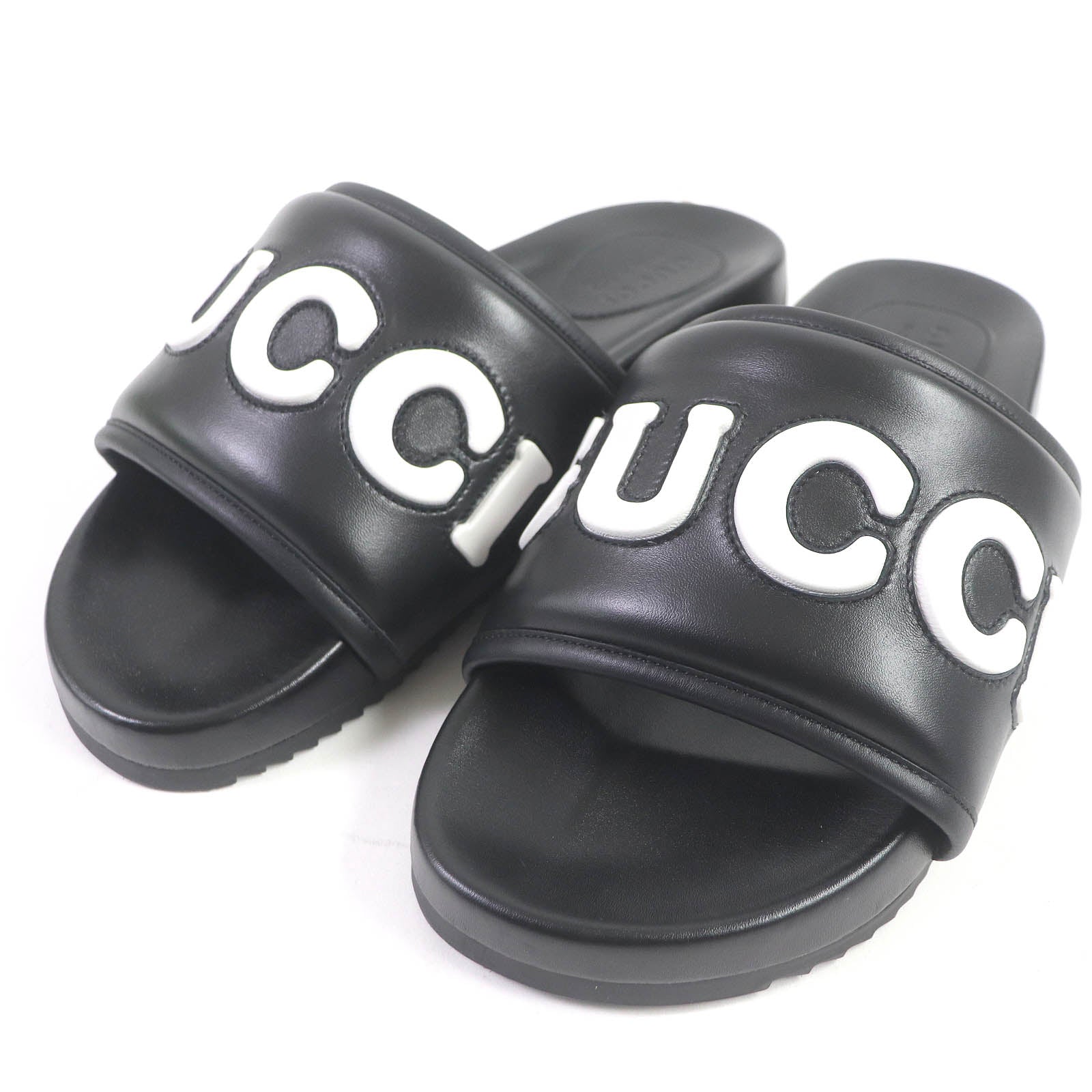 GUCCI Logo Slide Shower Sandals Black