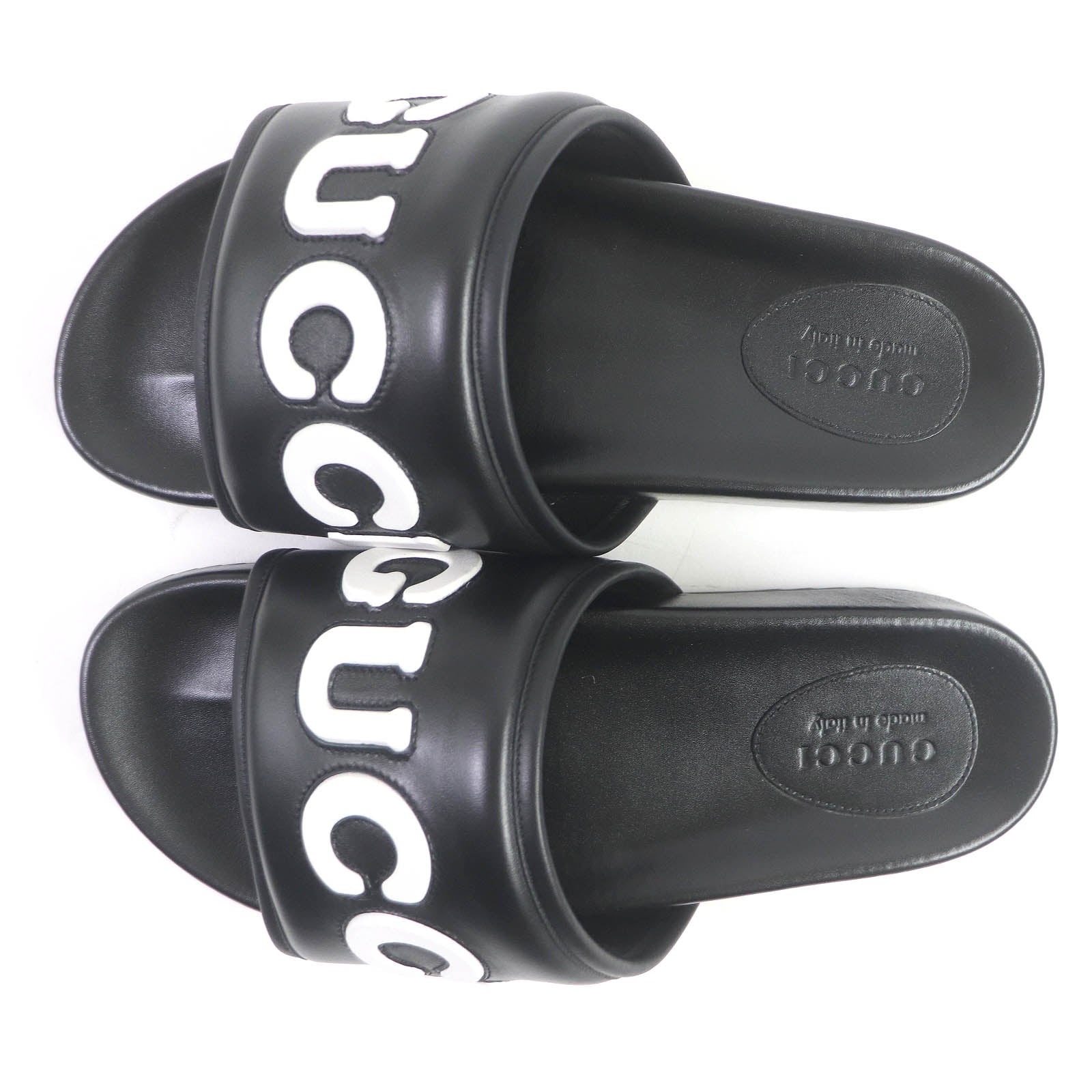 GUCCI Logo Slide Shower Sandals Black