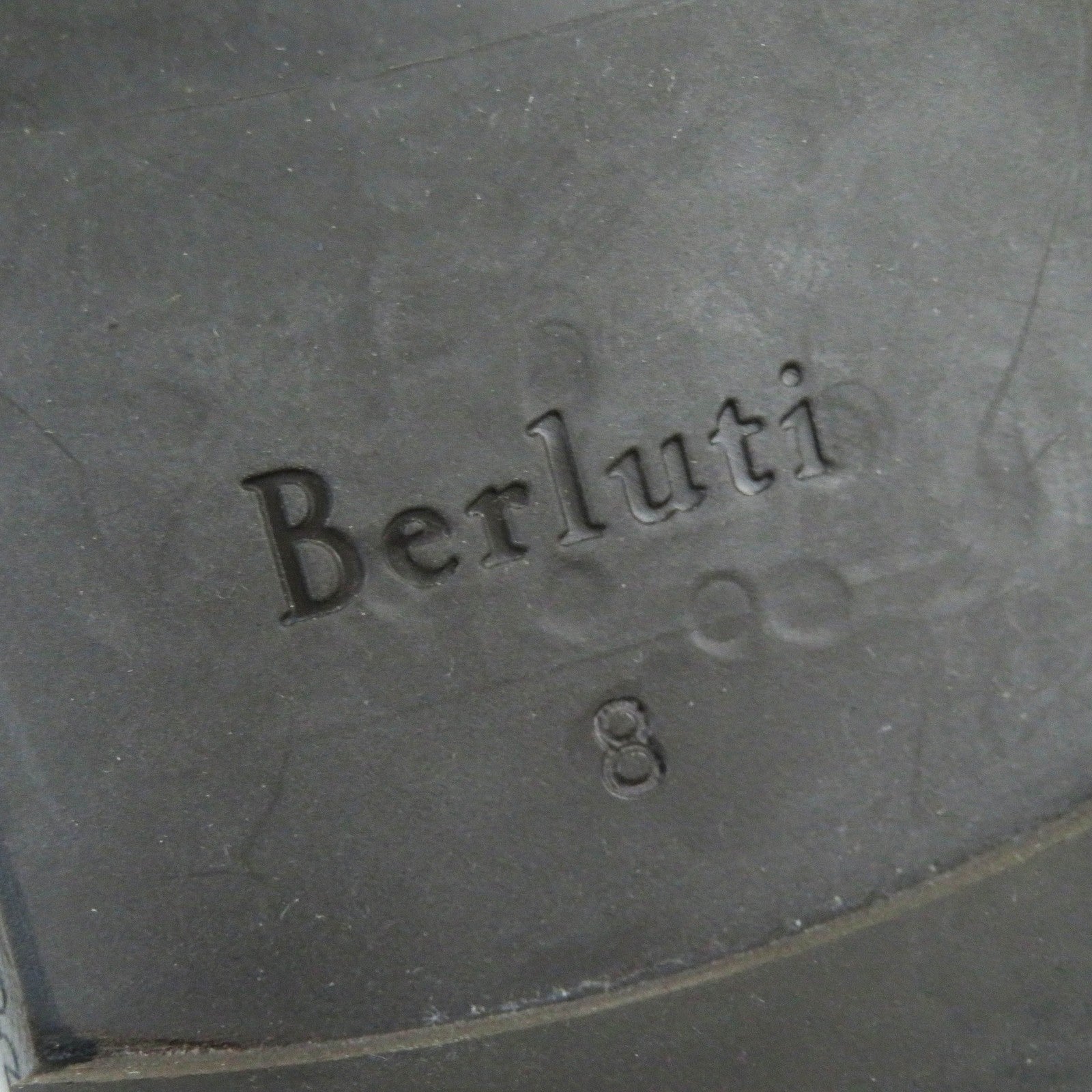 Berluti Leather Calligraphy Sandals Dark Brown