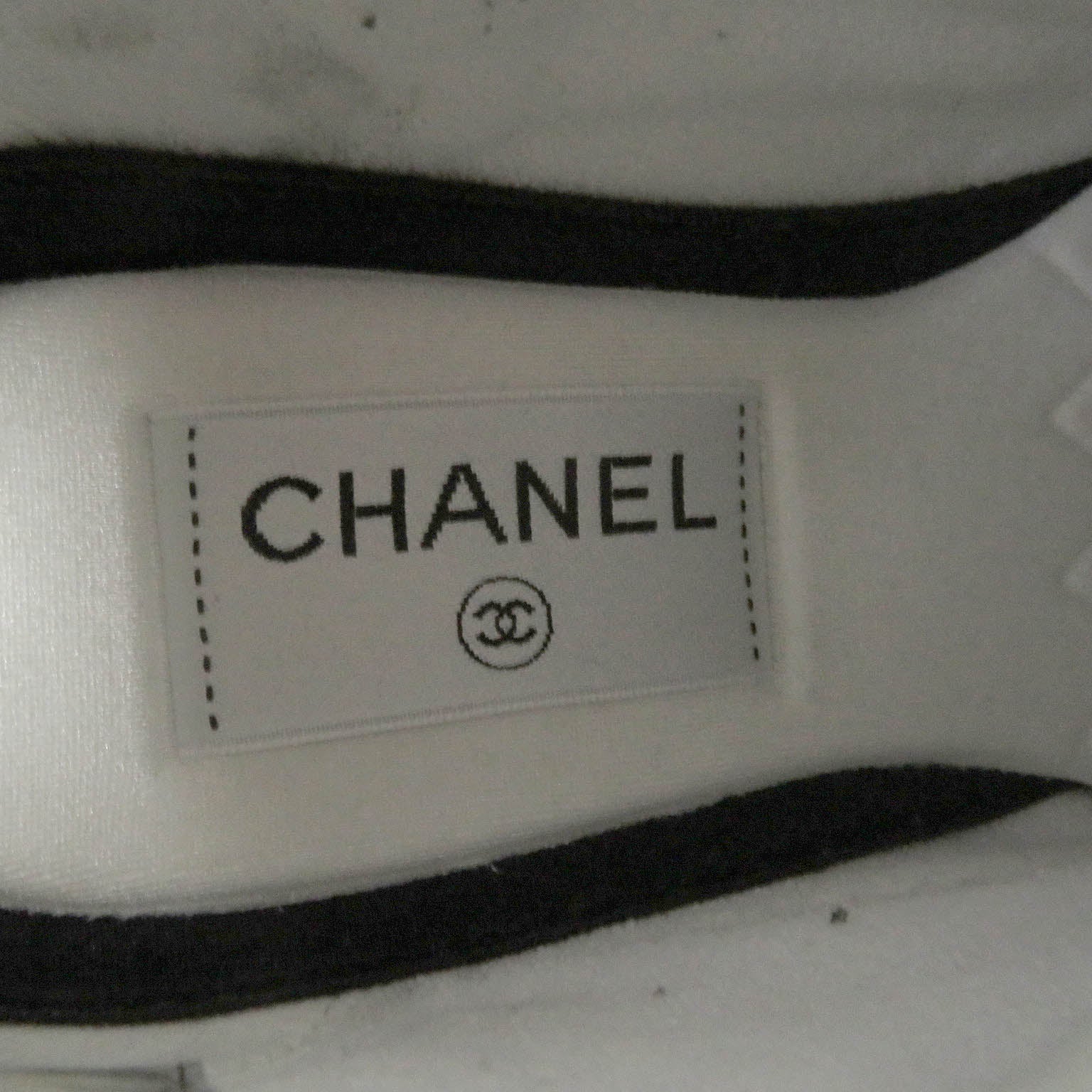 Chanel COCO Mark Fabric Sneakers Blue 36