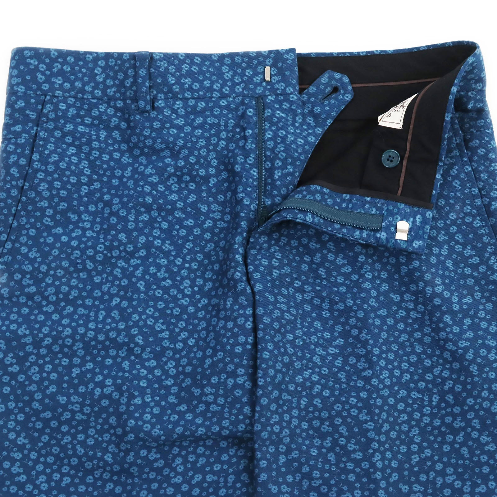 Hermes Floral Print Chino Pants Blue 38