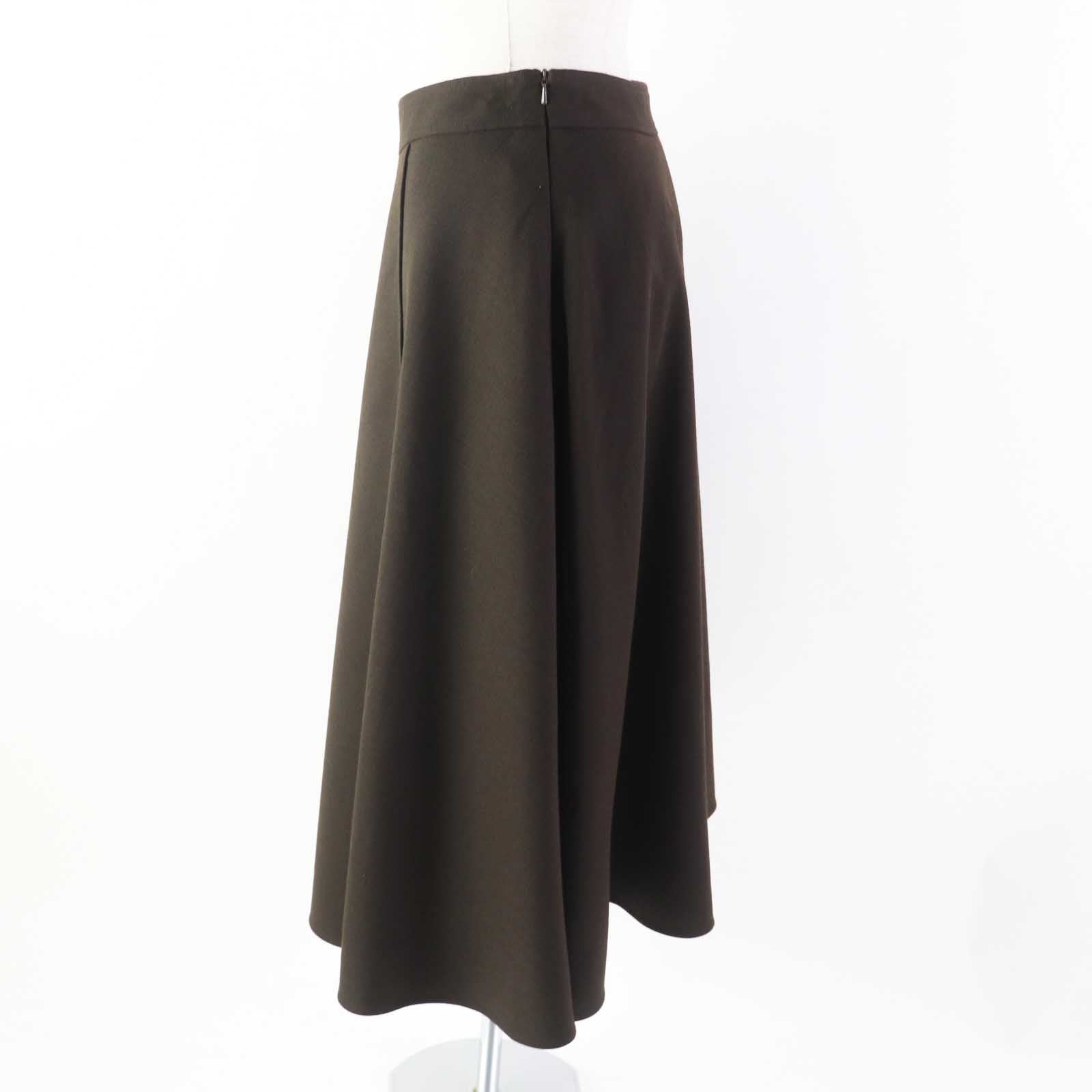 FOXEY NEW YORK Flare Long Skirt Dark Brown