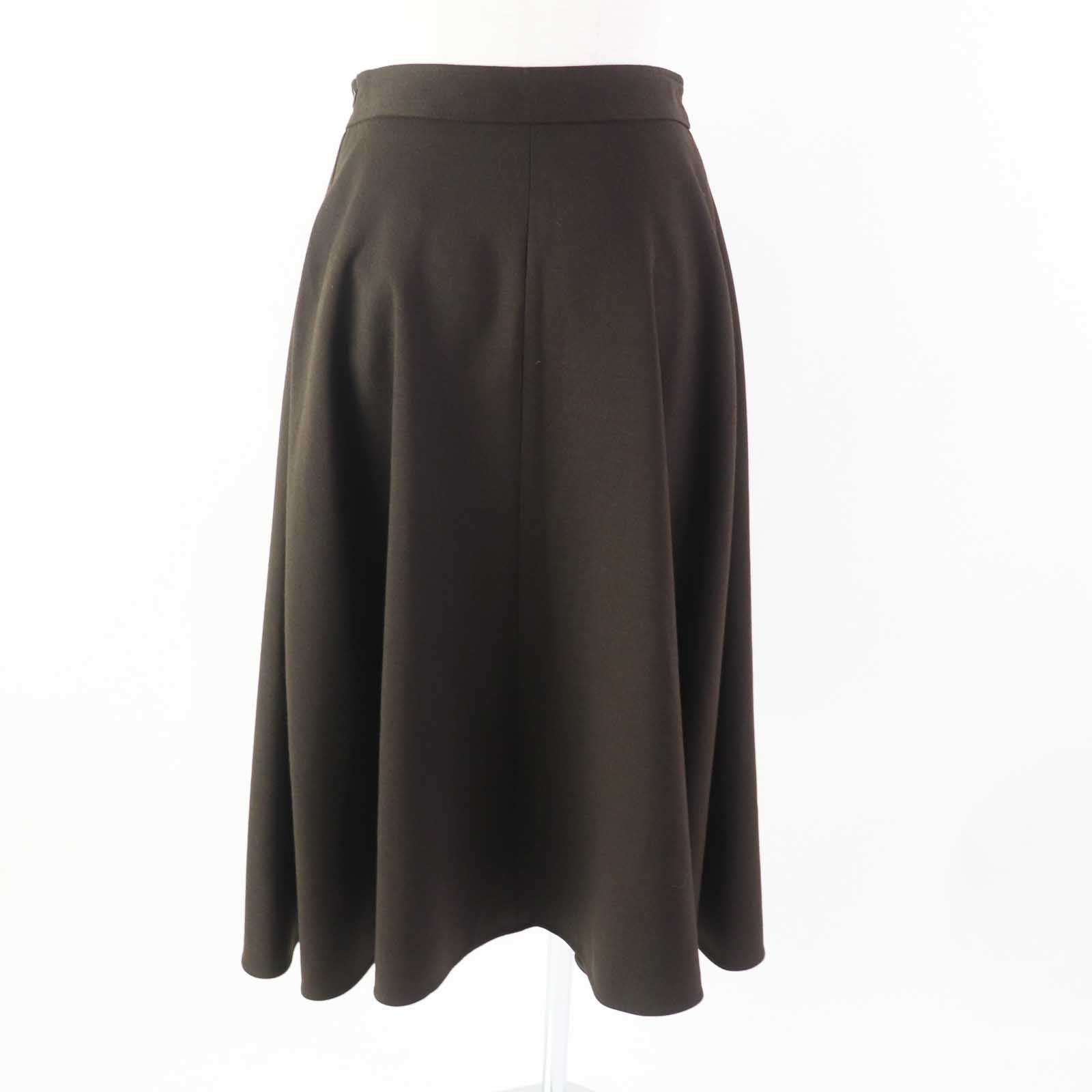 FOXEY NEW YORK Flare Long Skirt Dark Brown