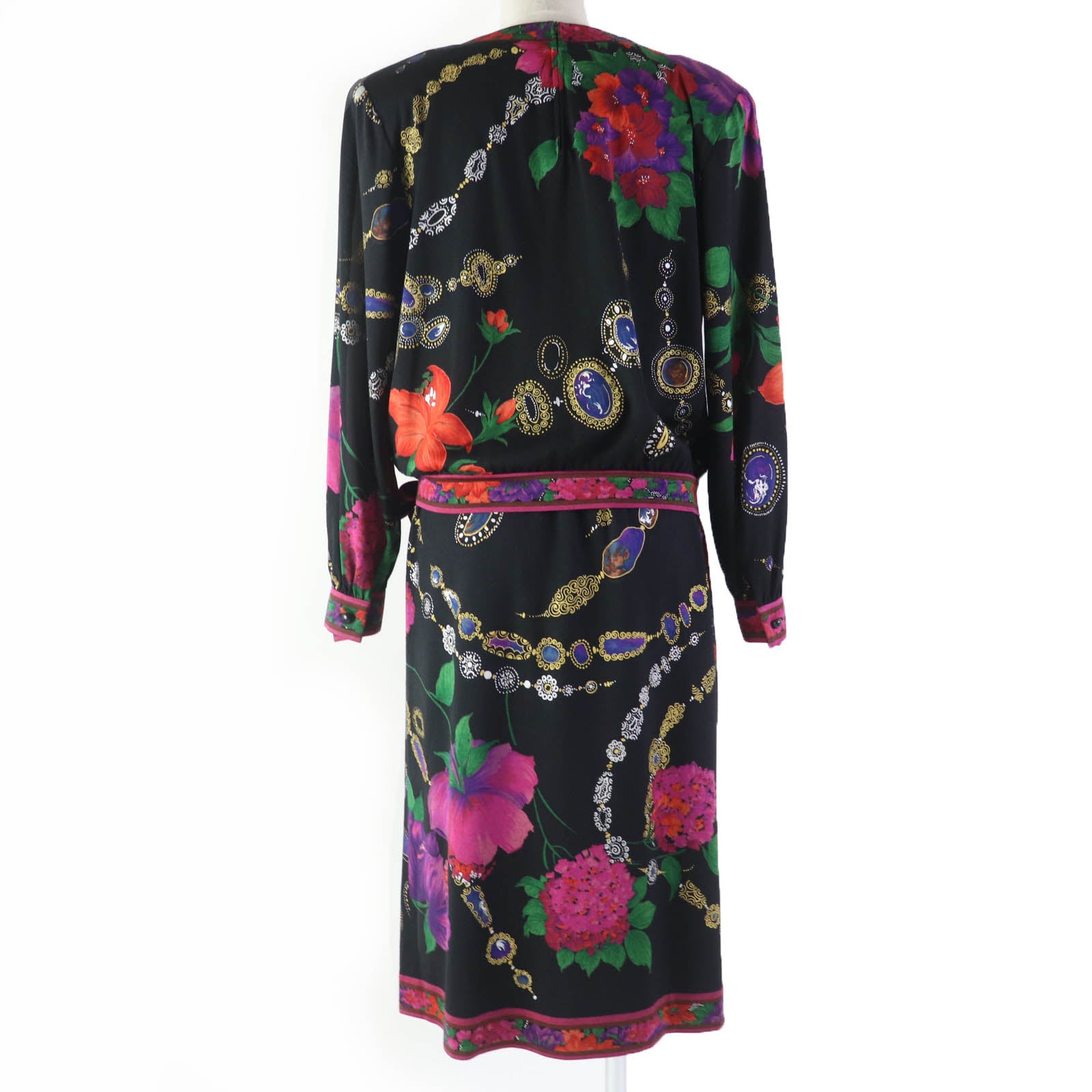 LEONARD FASHION Wool Silk Floral Top & Skirt Set