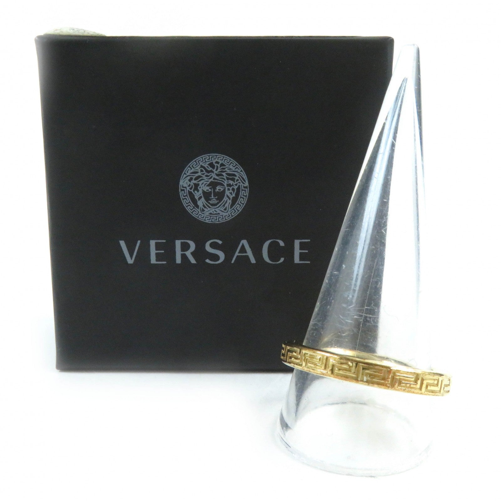 Versace Greek Key Ring Gold 25 Made in Italy