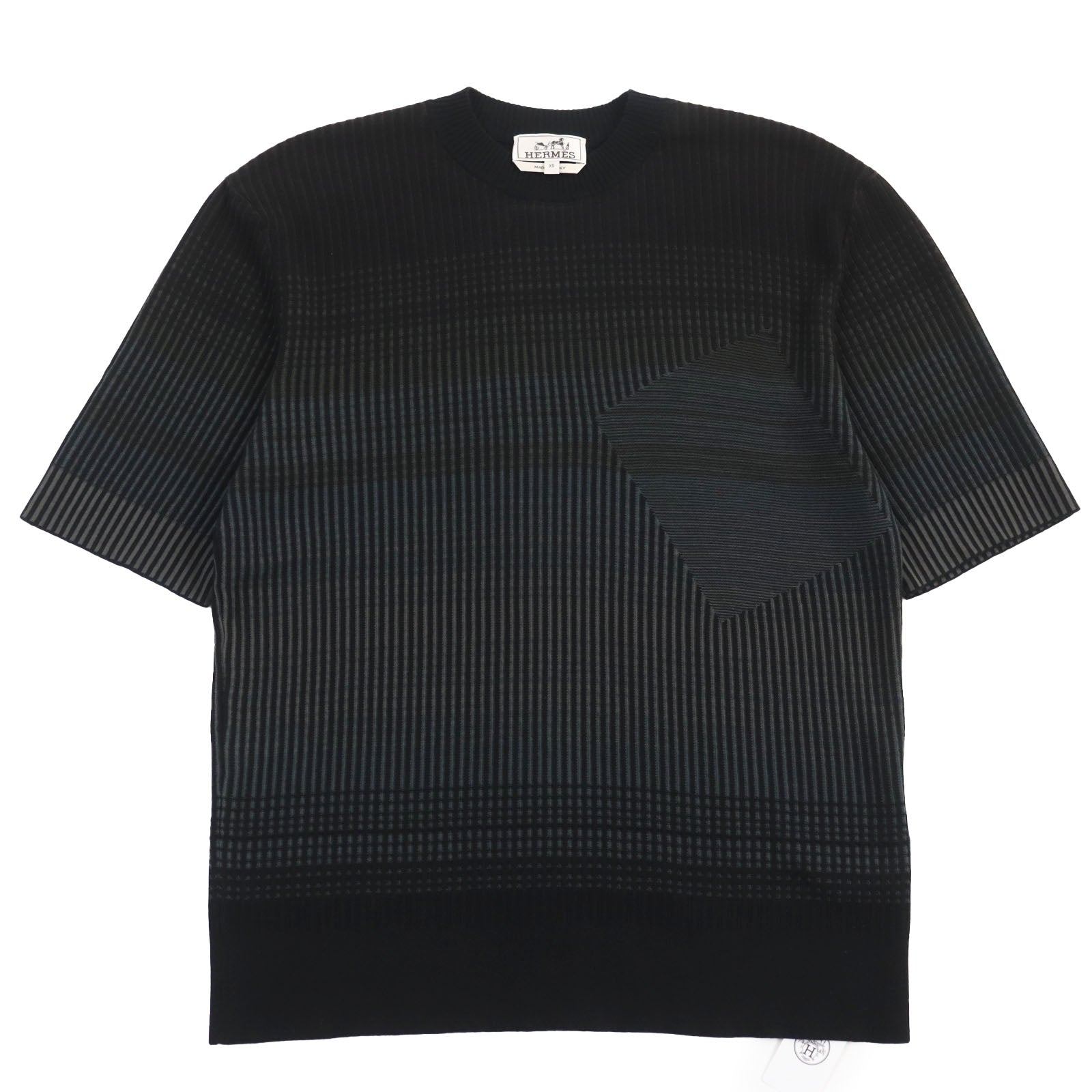 Hermes Cotton Stripe Crew Neck T-Shirt XS