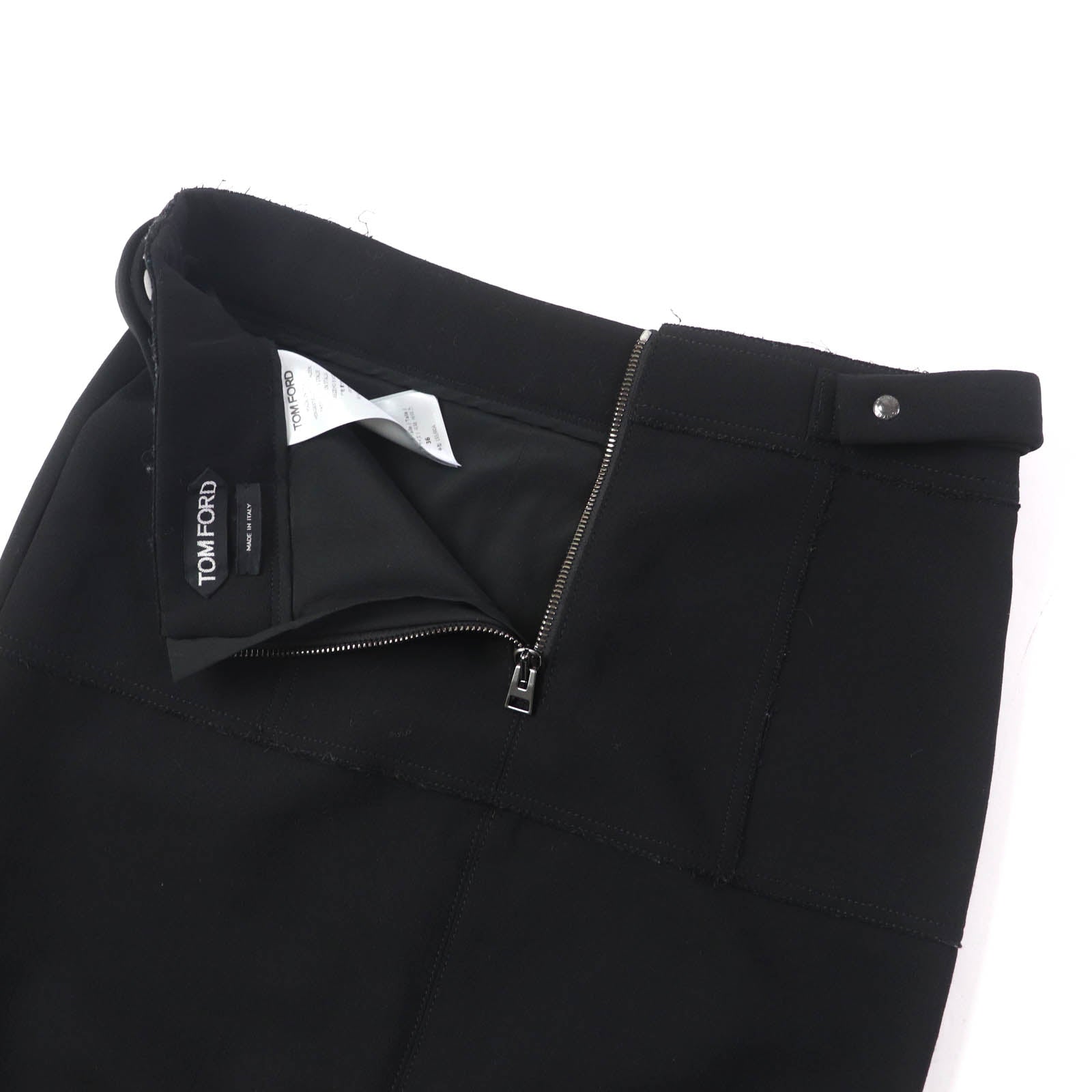 TOM FORD Wool Polyurethane Tight Skirt Black 36