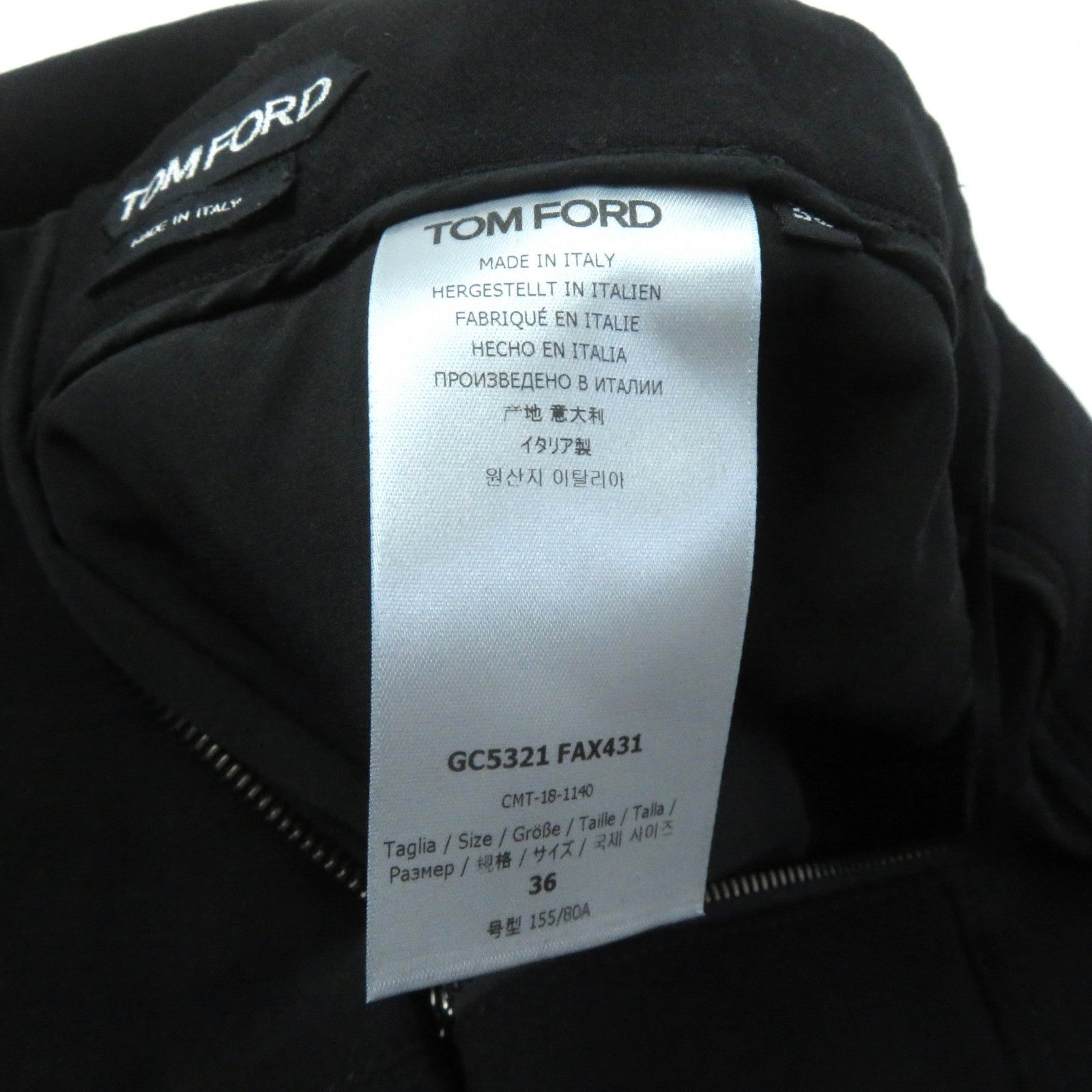 TOM FORD Wool Polyurethane Tight Skirt Black 36