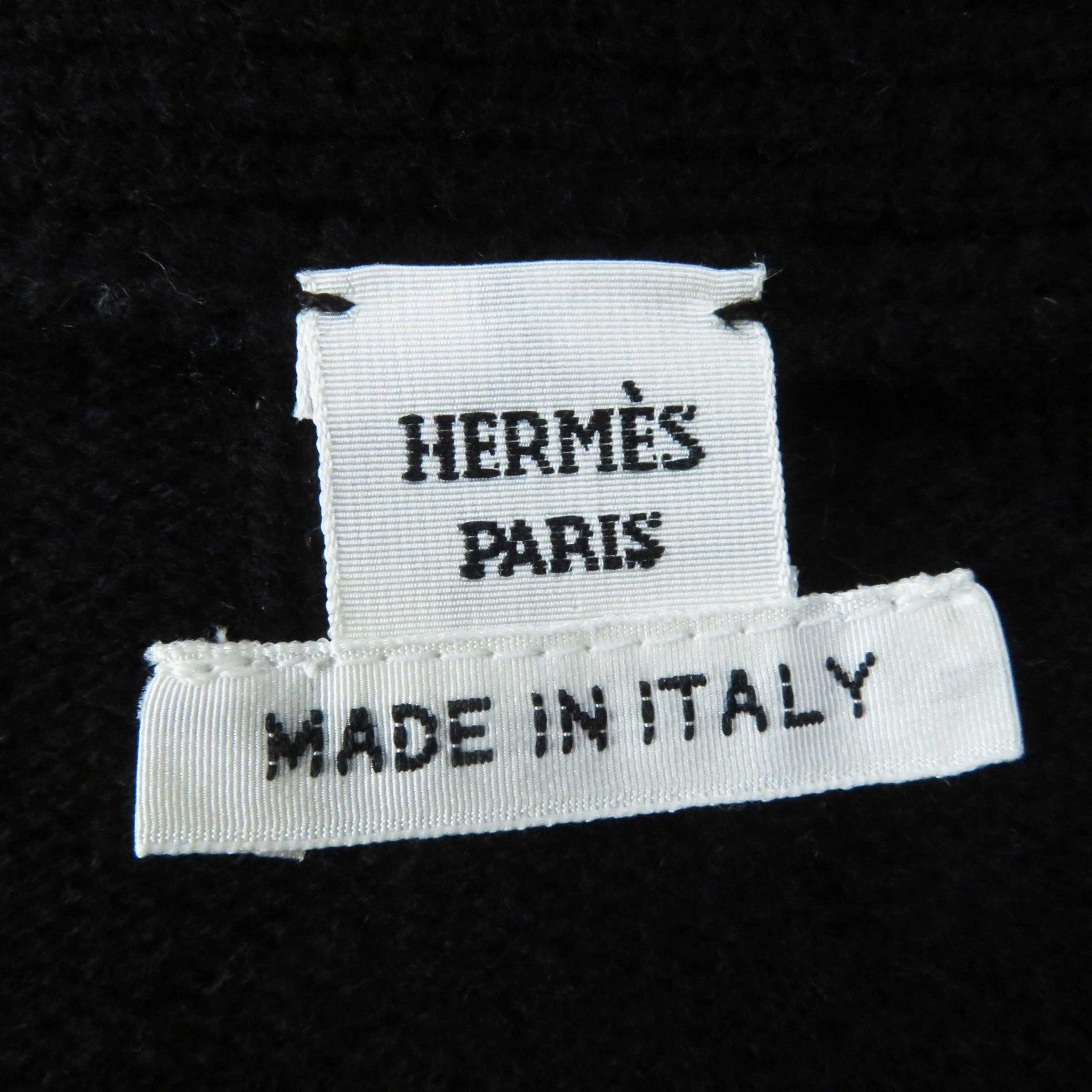 Hermes Wool Bias H Pattern Cardigan Black