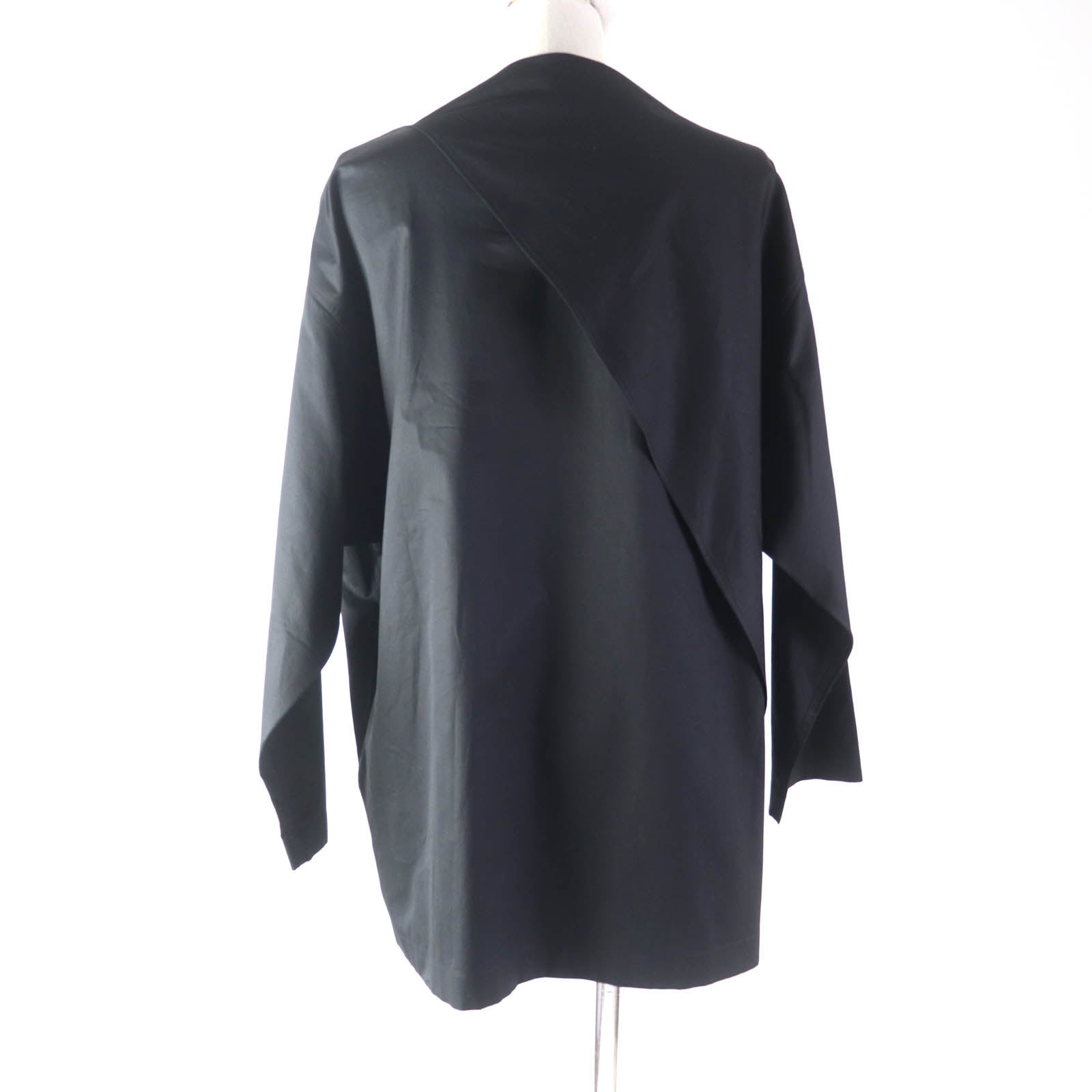 HERMES Cotton Pullover Shirt Black 34 Women