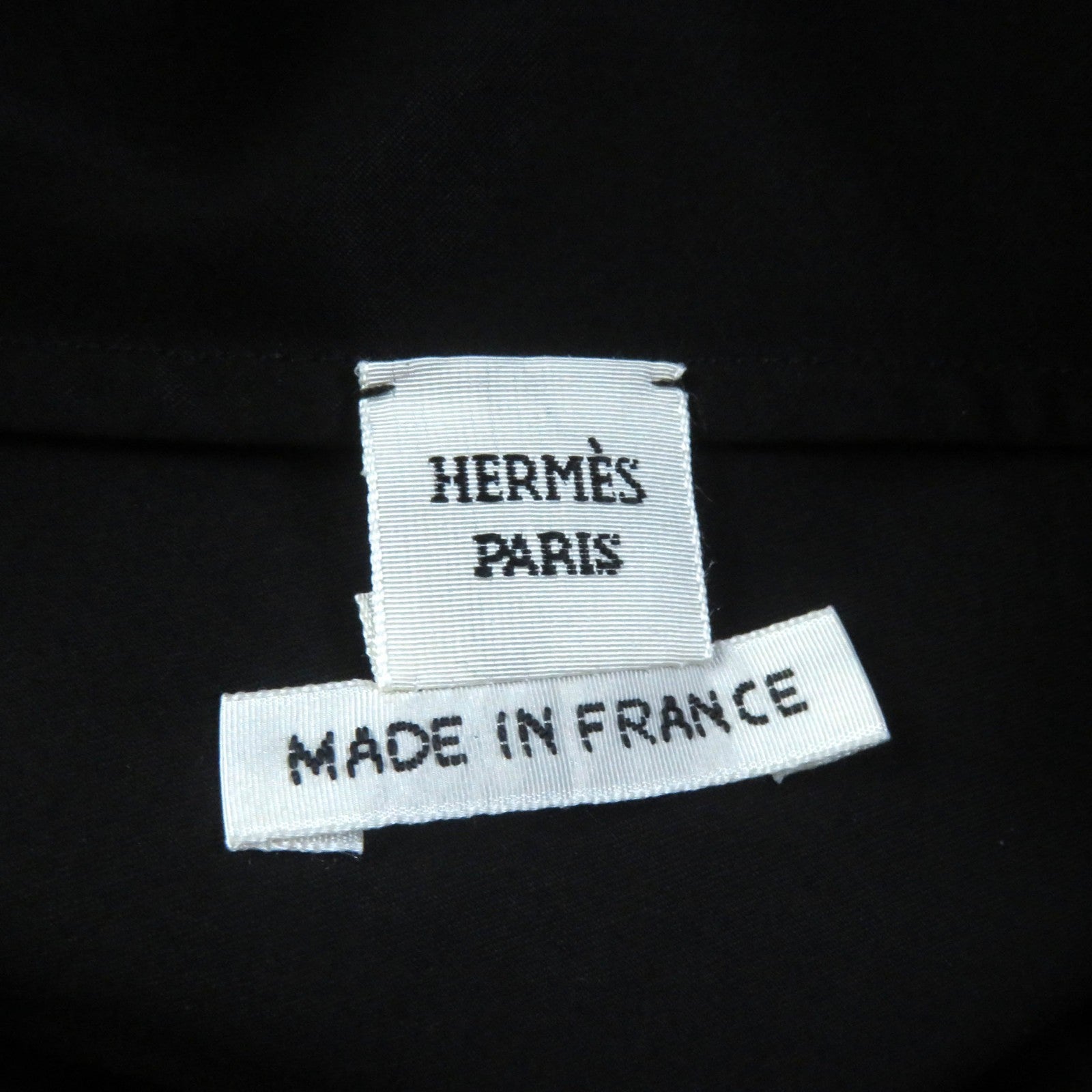 HERMES Cotton Pullover Shirt Black 34 Women