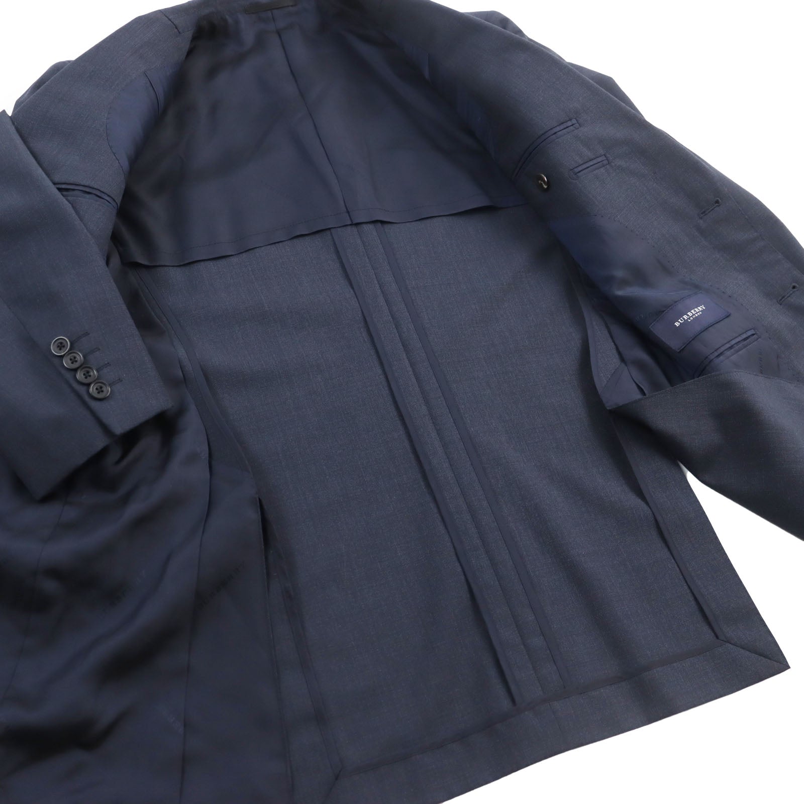 Burberry Wool Mohair Silk Suit Navy