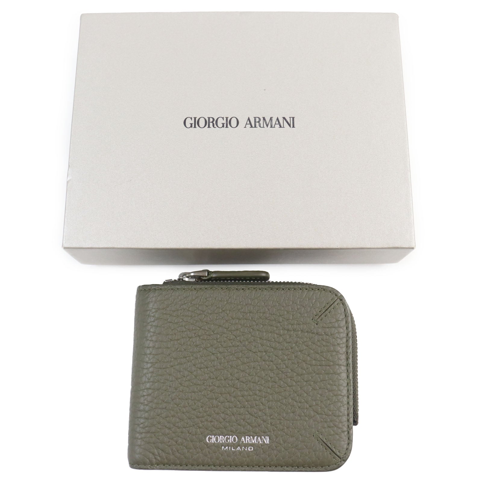 Giorgio Armani Calfskin Compact Bifold Wallet