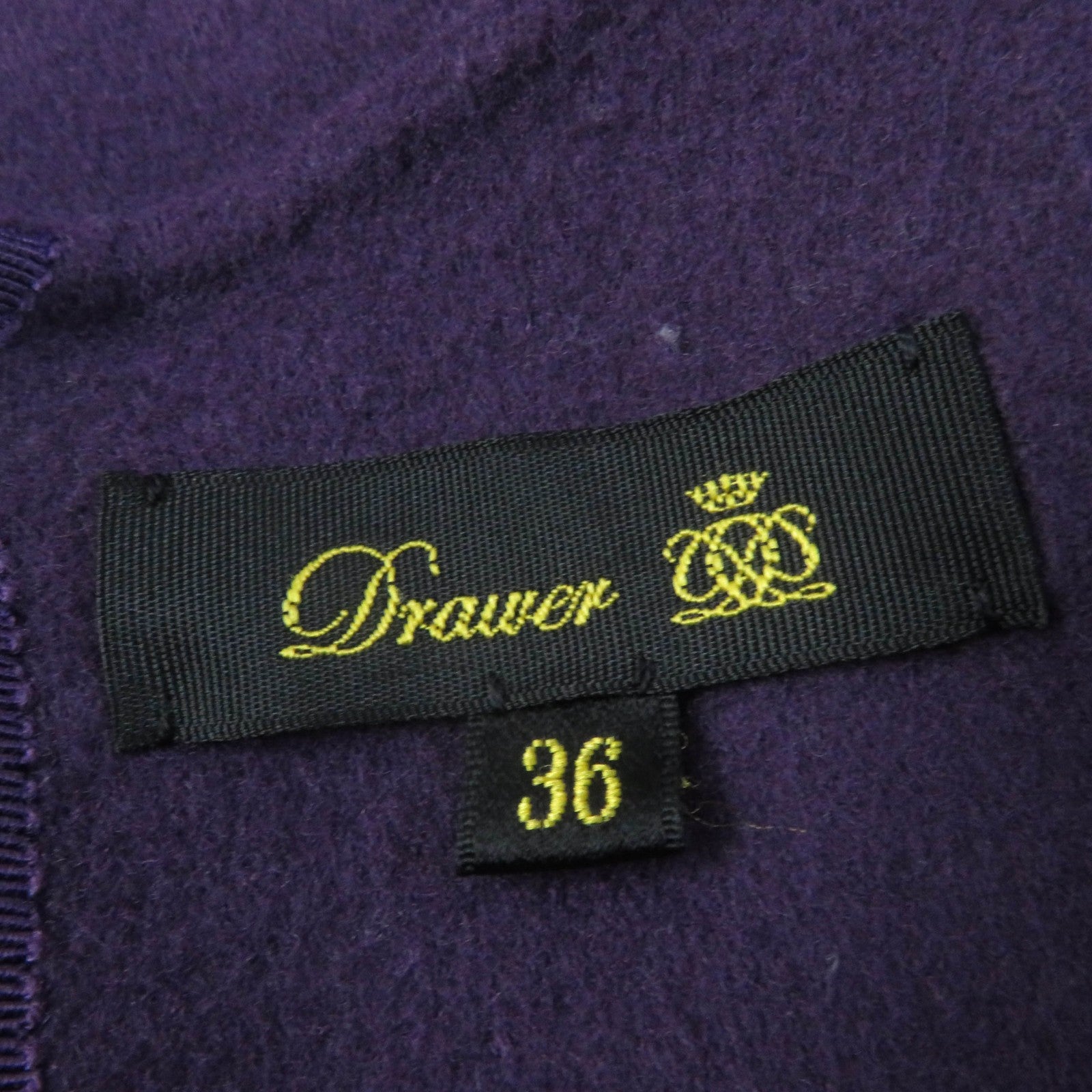 Wool Nylon Long Gilet Dress Purple 36