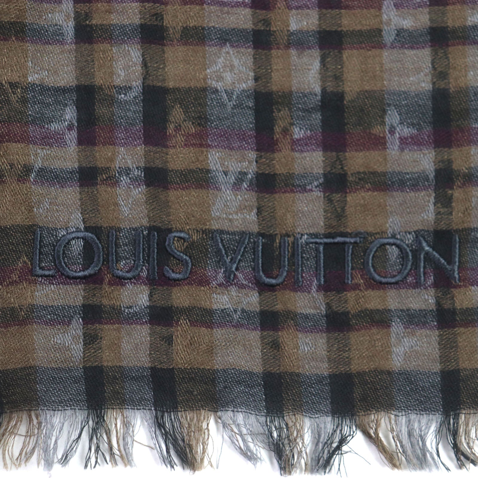 Louis Vuitton Monogram Wool Silk Scarf M74964