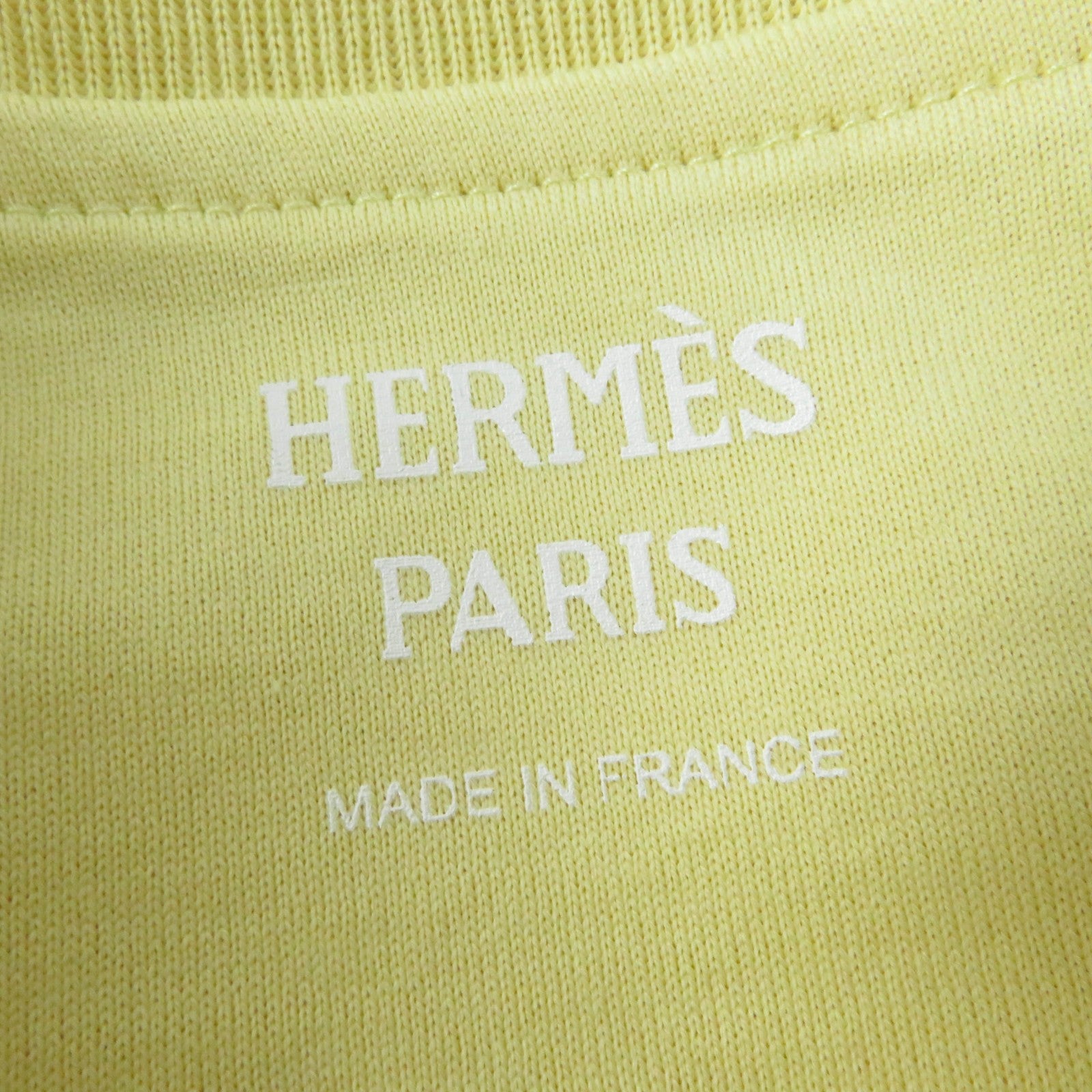 Hermes Cotton Short Sleeve T-shirt Yellow 34