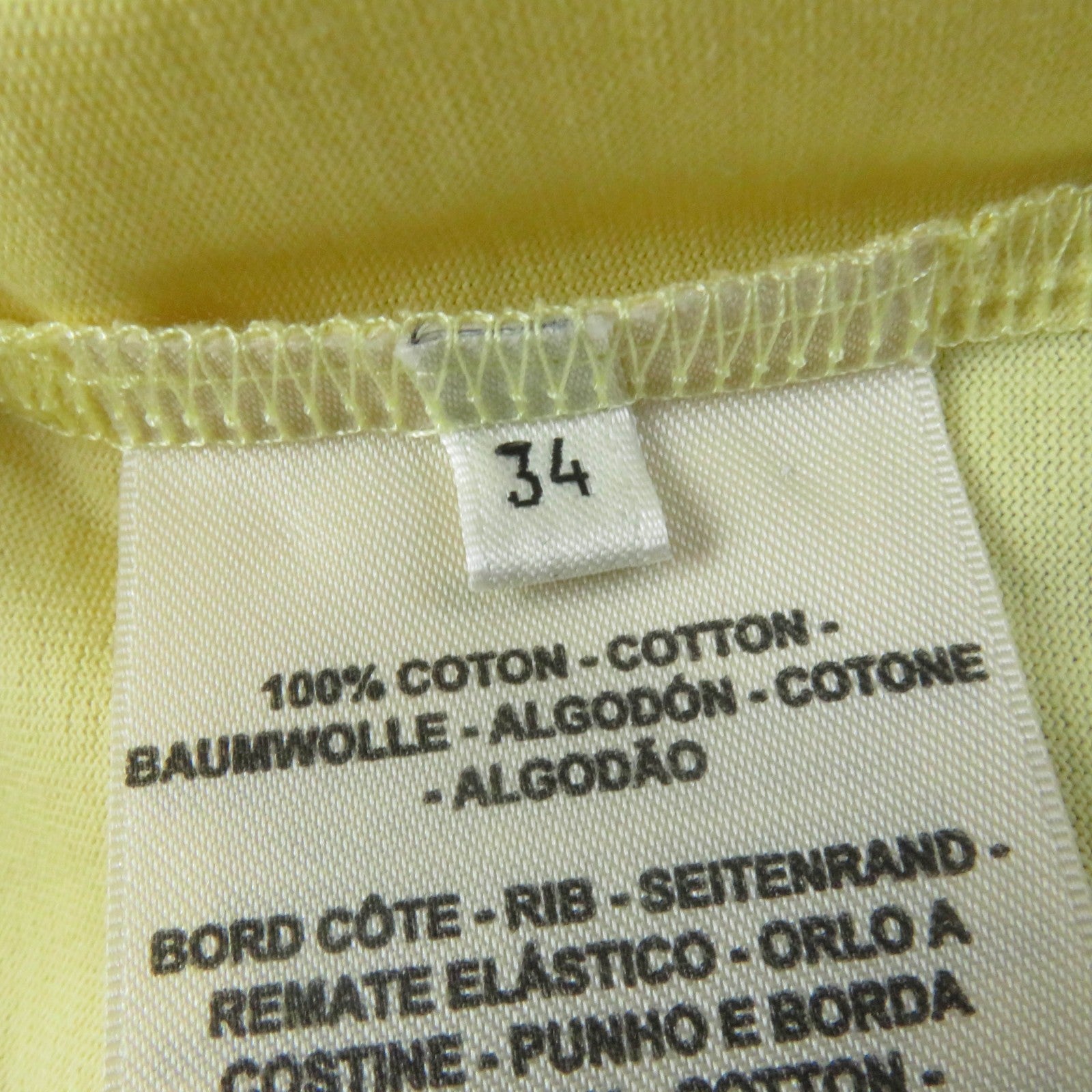 Hermes Cotton Short Sleeve T-shirt Yellow 34