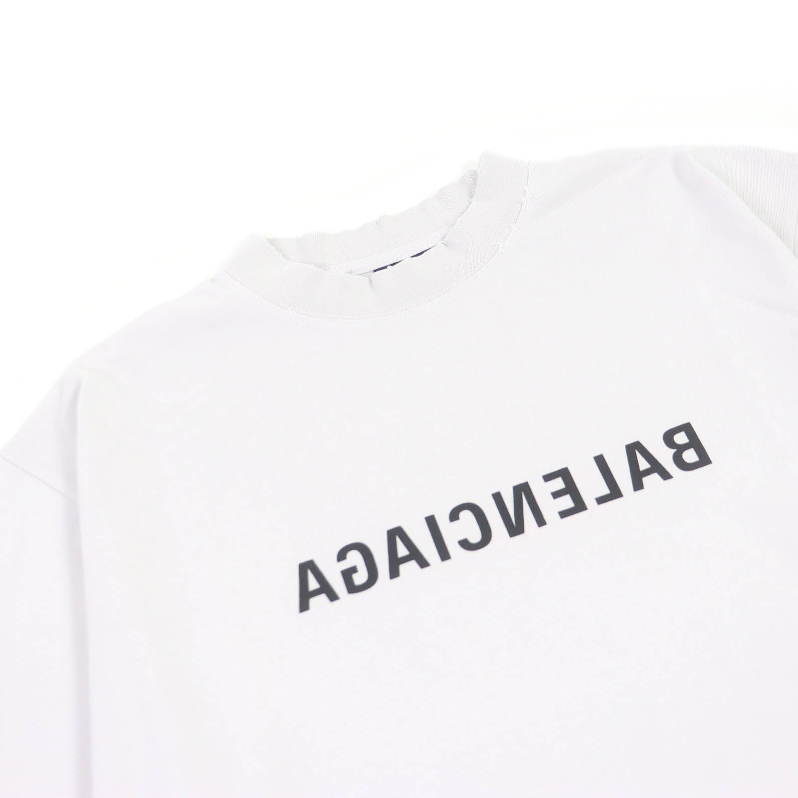 Balenciaga Distressed Logo Oversized T-Shirt