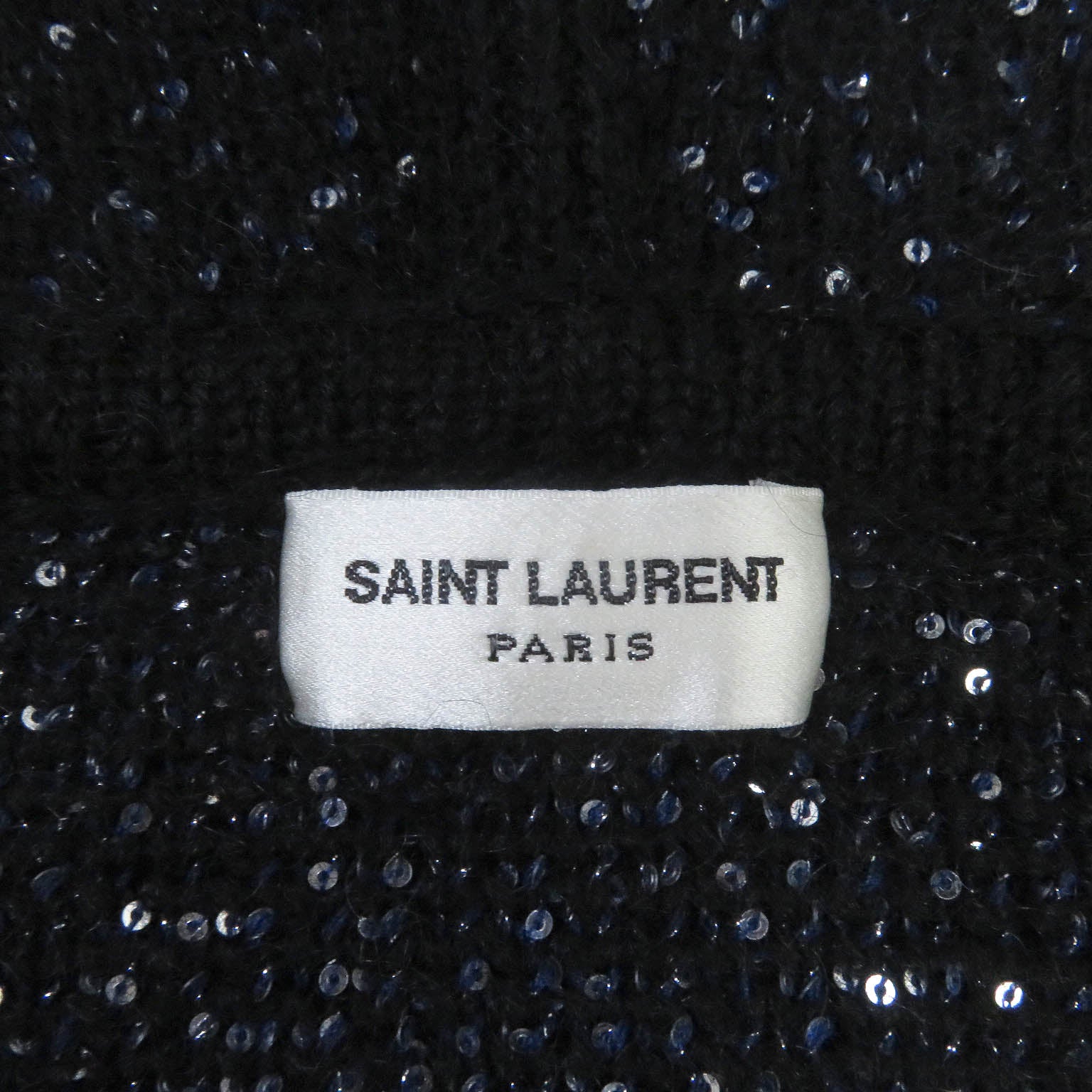 Saint Laurent Wool Blend Hooded Knit Cardigan Black S