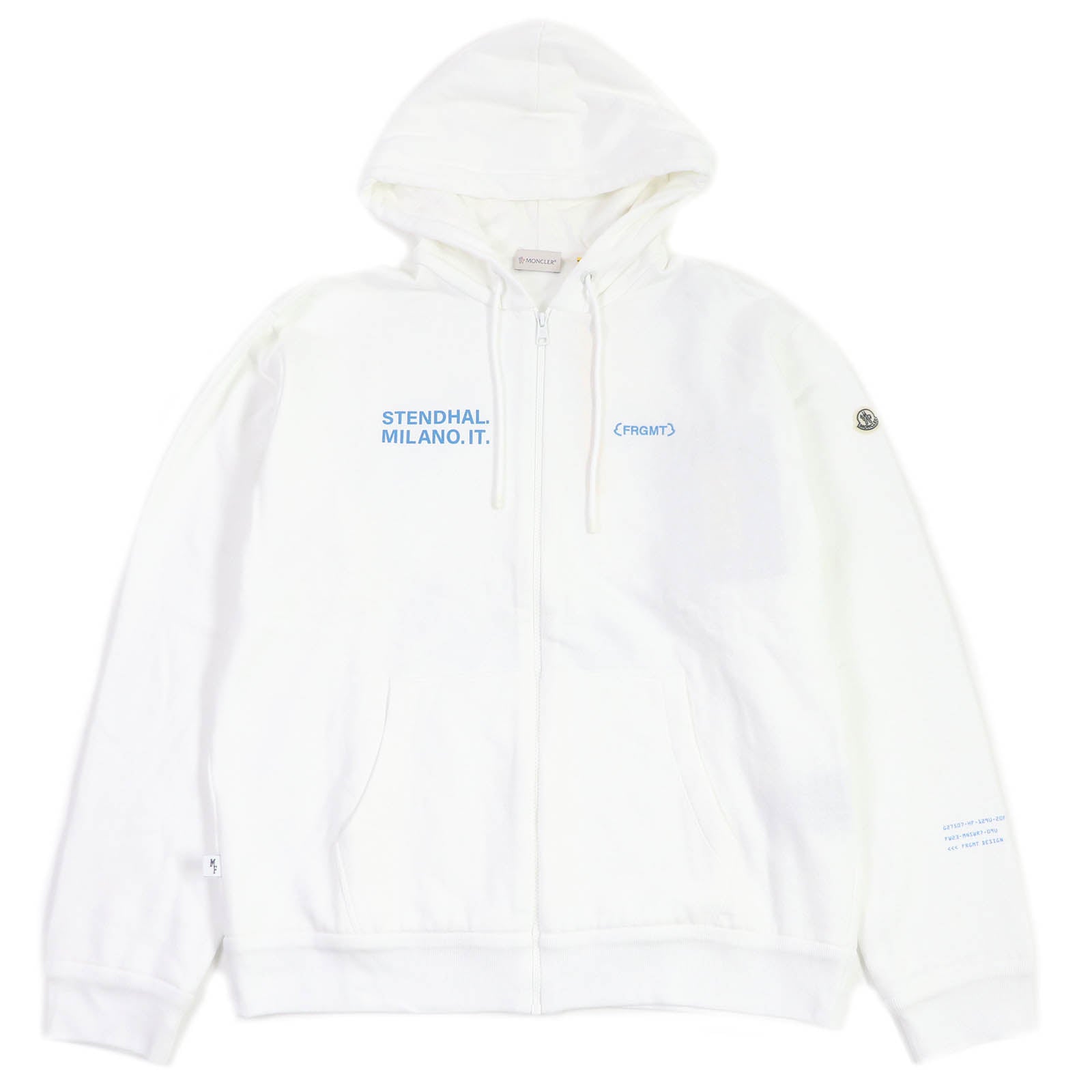 Moncler Genius Fragment Logo Patch Hoodie White L