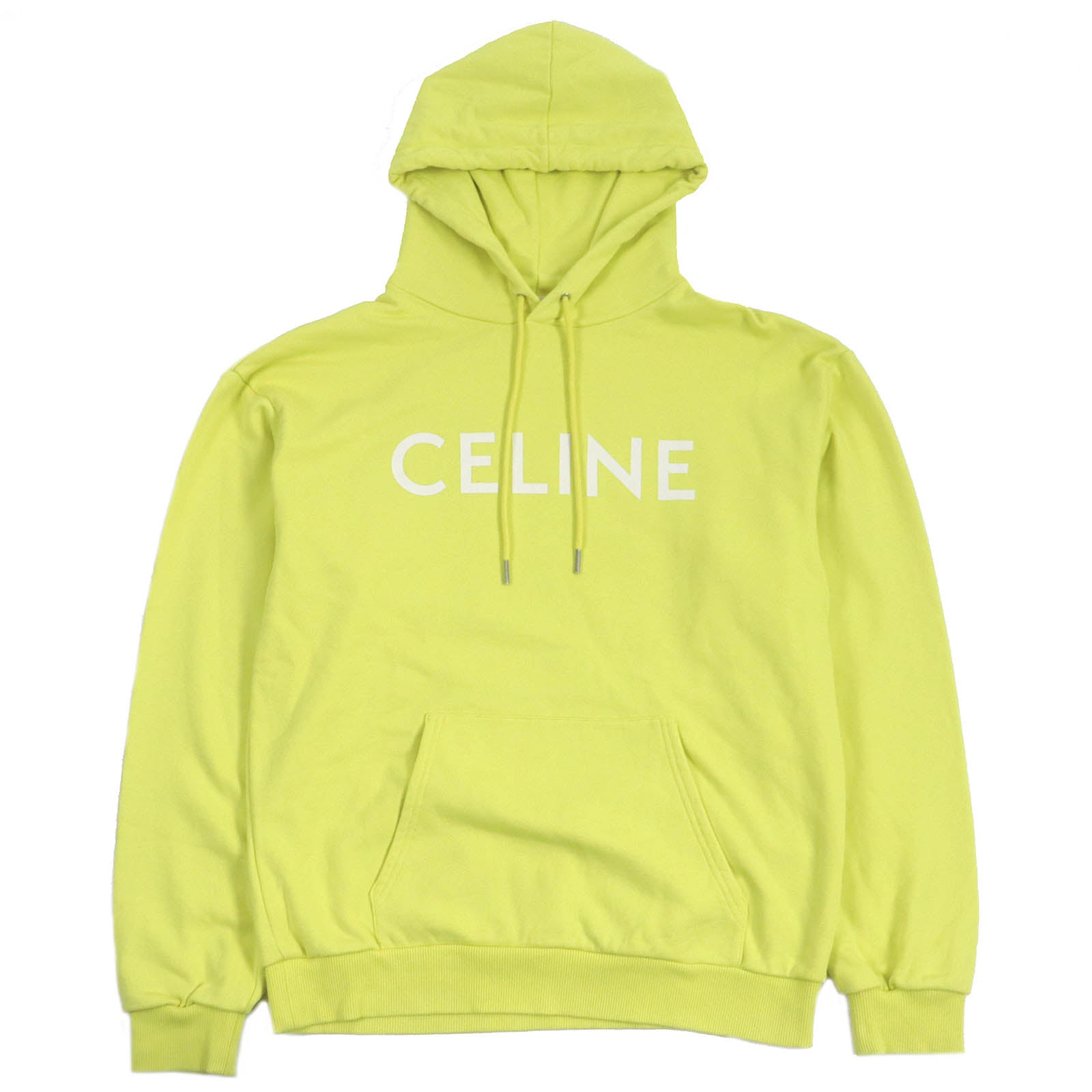 Celine Logo Print Cotton Hoodie Sweatshirt M